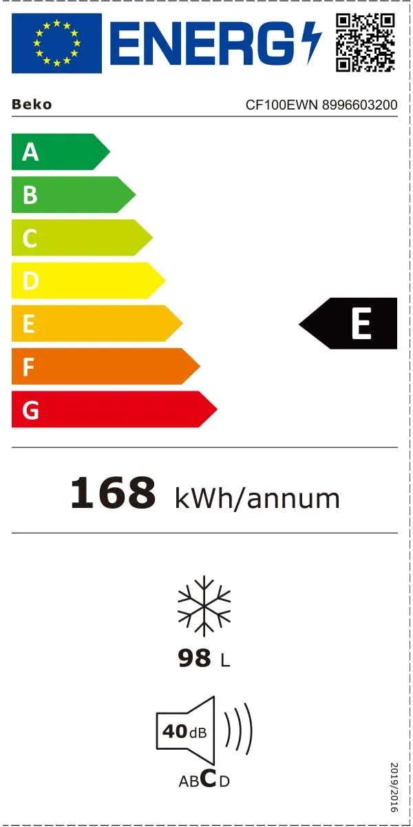 Beko CF100EWN Congelatore Orizzontale Statico Classe E Bianco - immagine 3