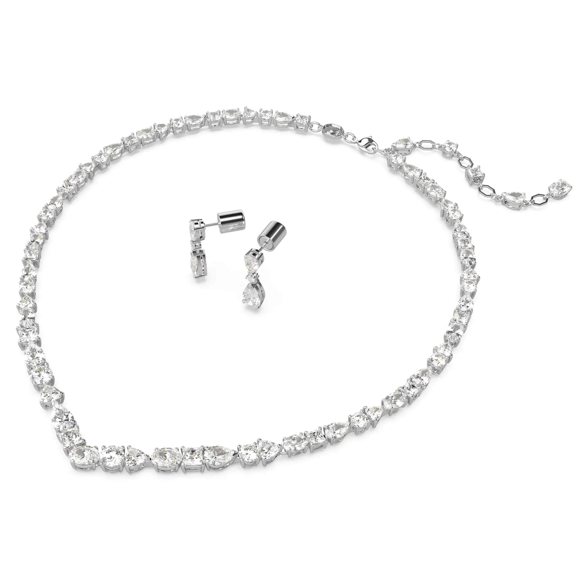 Swarovski Mesmera Set, Taglio misto, Bianco, Placcato rodio - immagine 2