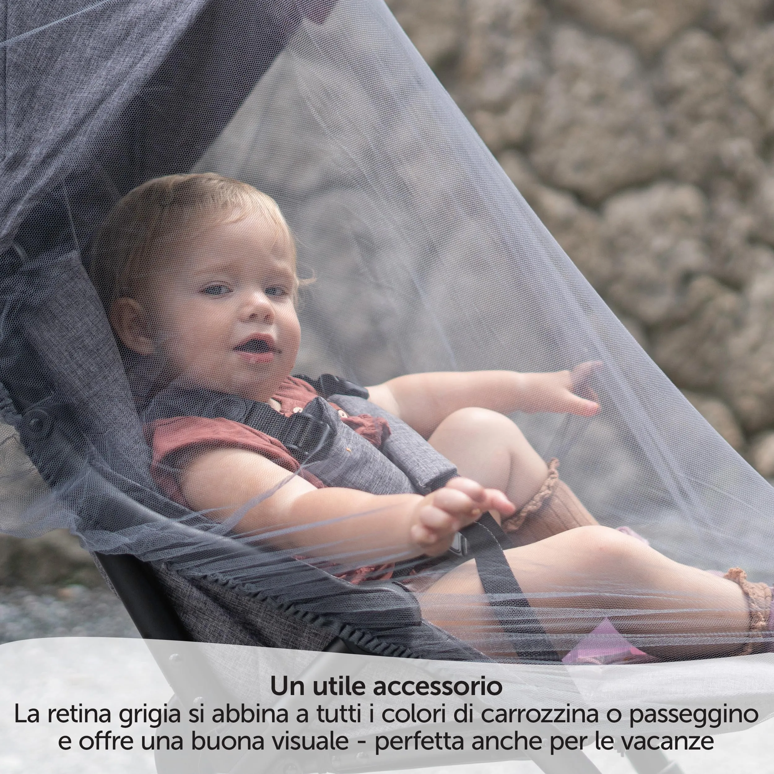 Zamboo Zanzariera Passeggino Universale, 120x60, Grigio Nero - immagine 6