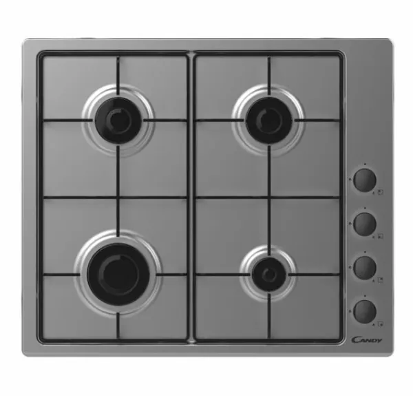 Candy Idea Piano Cottura a Gas 4 Fuochi, Inox - immagine 1