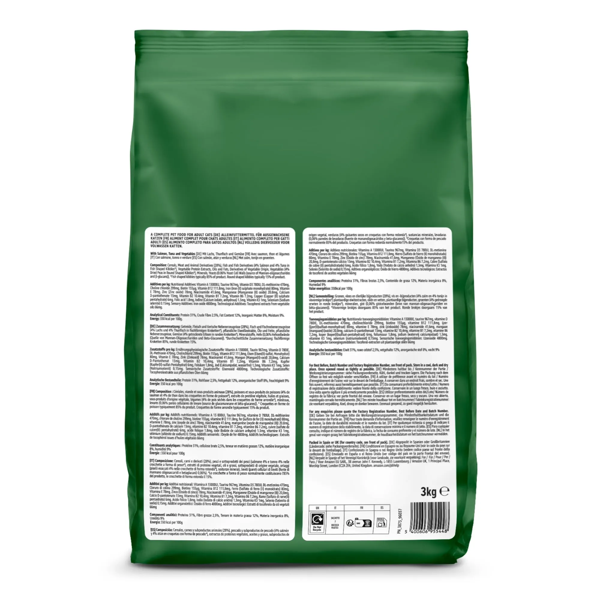 by Amazon Alimento secco completo per gatti adulti con salmone, tonno e verdure, 3 kg - immagine 8