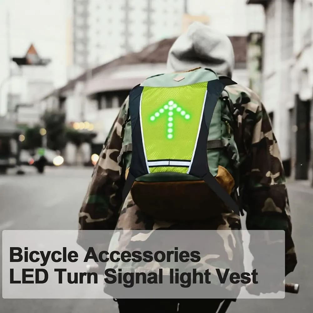 BEIEM Gilet Lampeggiante a LED Riflettente Ricaricabile con Indicatore di Direzione - immagine 5