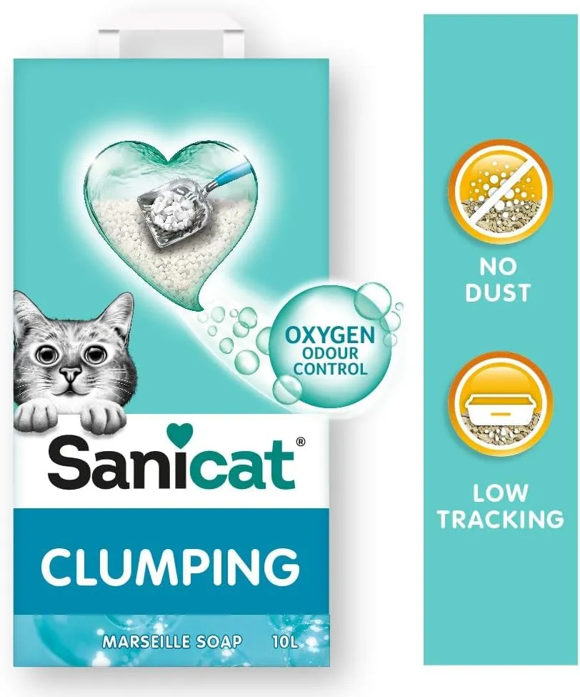 Sanicat Lettiera per Gatti Agglomerante al Sapone di Marsiglia, 10 L - immagine 3