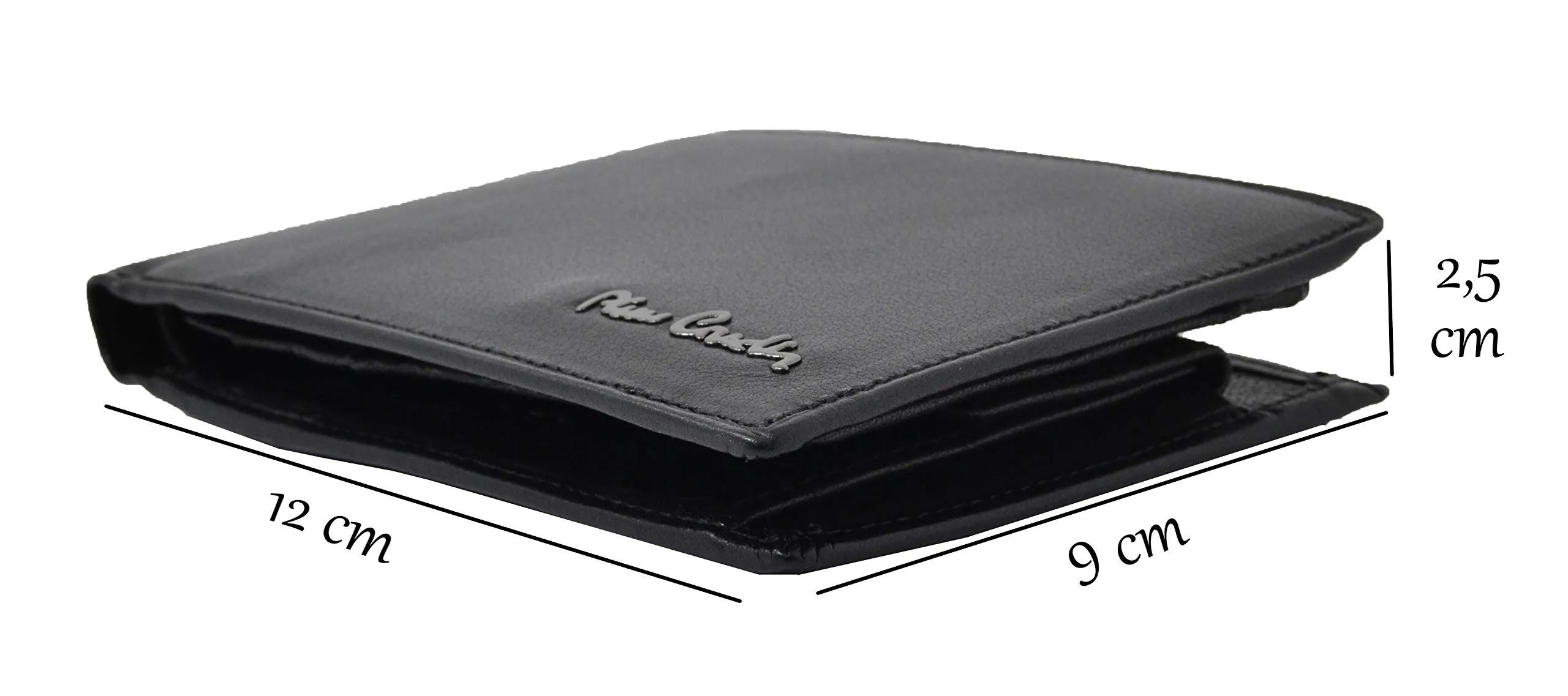 Pierre Cardin Portafoglio Uomo in Vera Pelle Nero con Protezione RFID - immagine 4