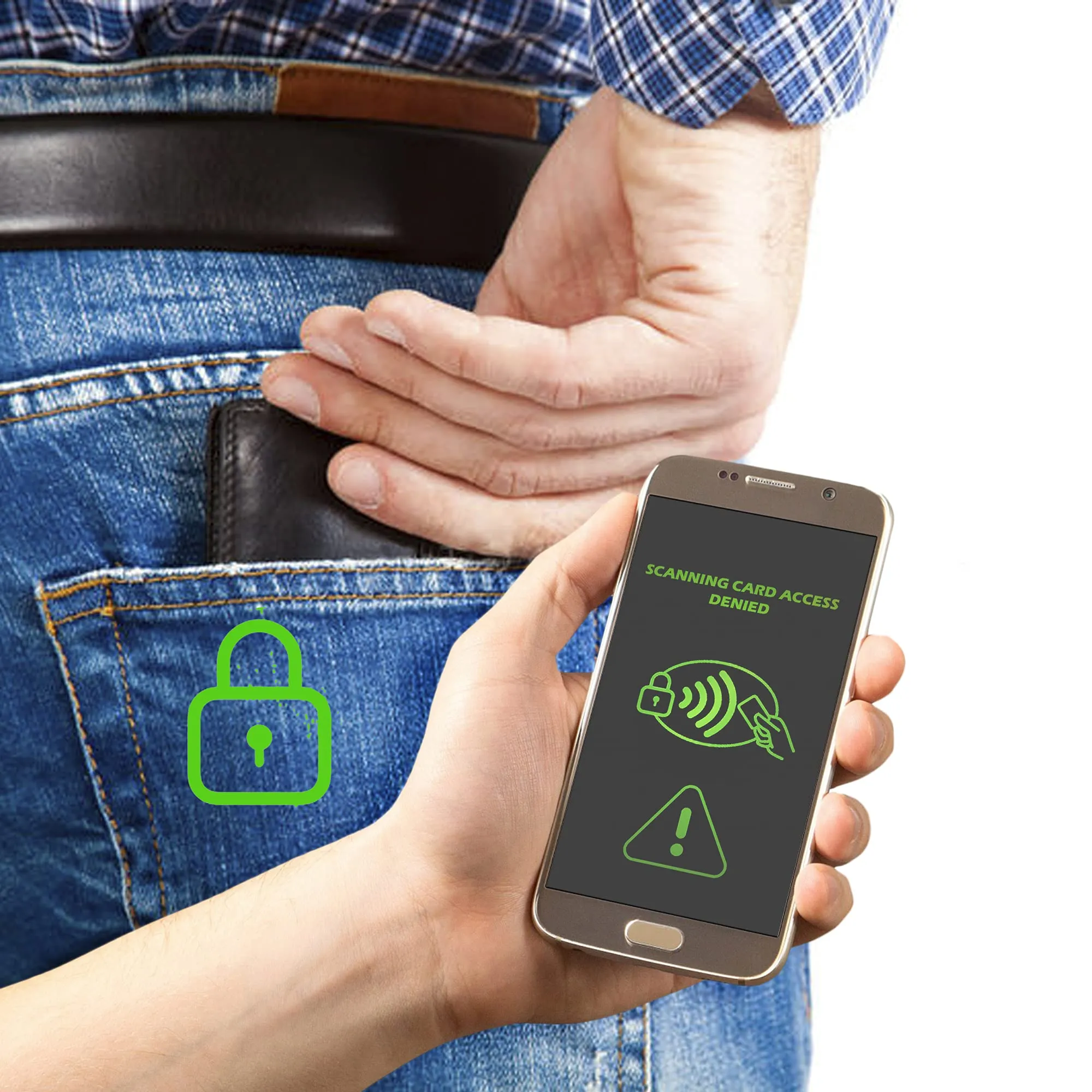 GAMBC Porta carte di credito uomo schermato RFID in plastica semirigida, fino a 8 carte, Nero - immagine 7