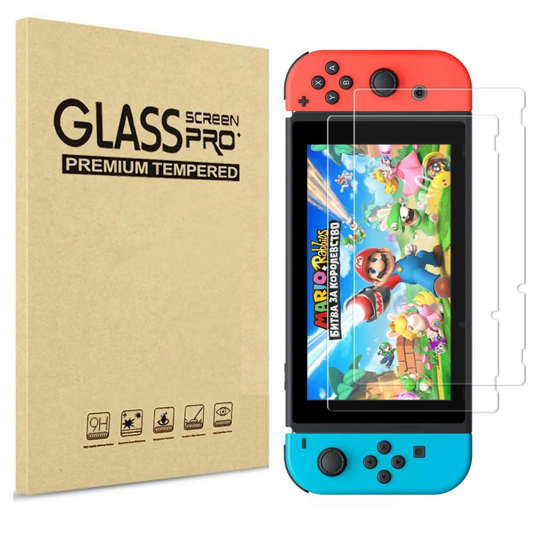 PHONILLICO Pellicola in Vetro Temperato per Nintendo Switch, 2 Pezzi, Durezza 9H - immagine 1