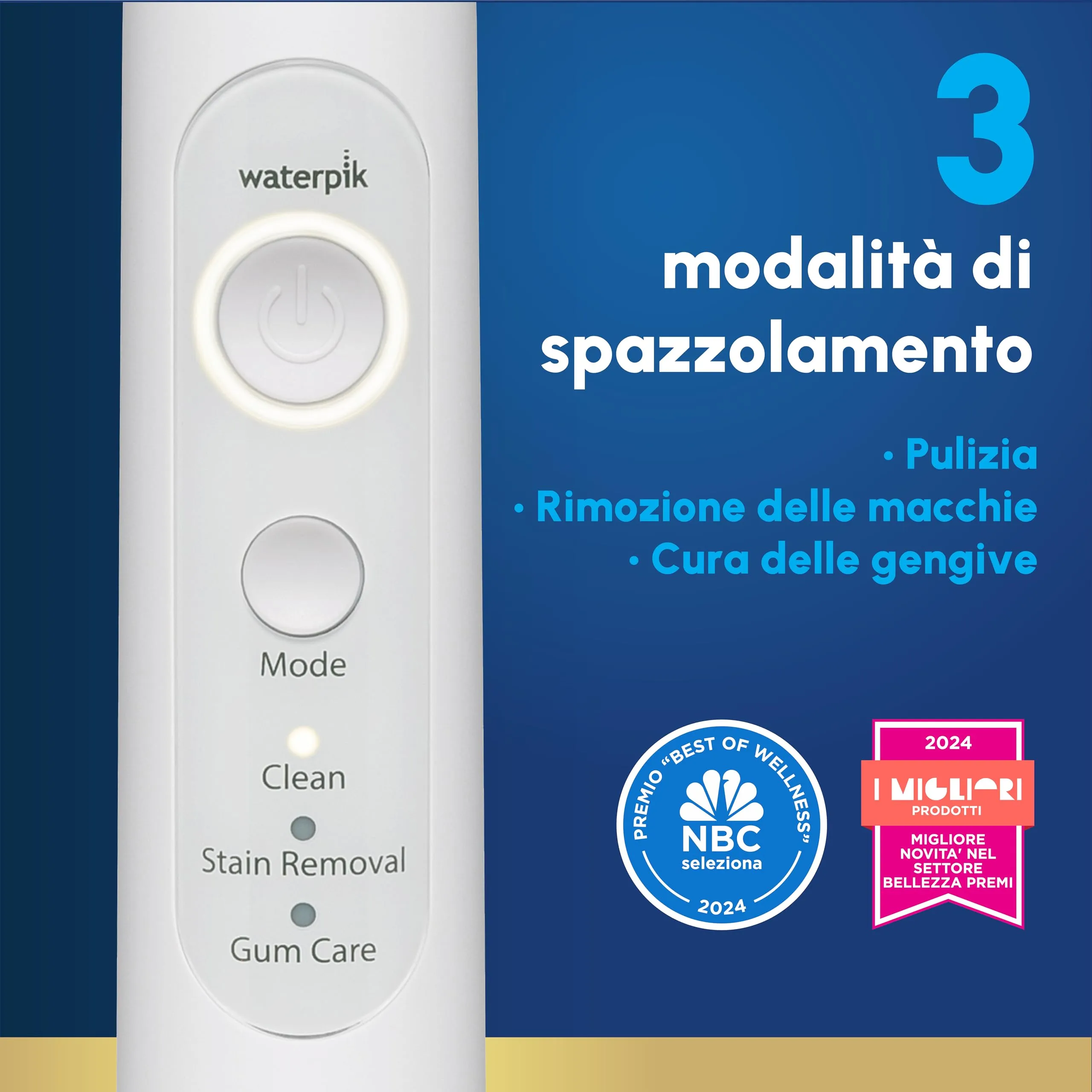 Waterpik Sensonic Complete Care Water Flosser and Electric Toothbrush Combo Set, CC-04, White - immagine 7