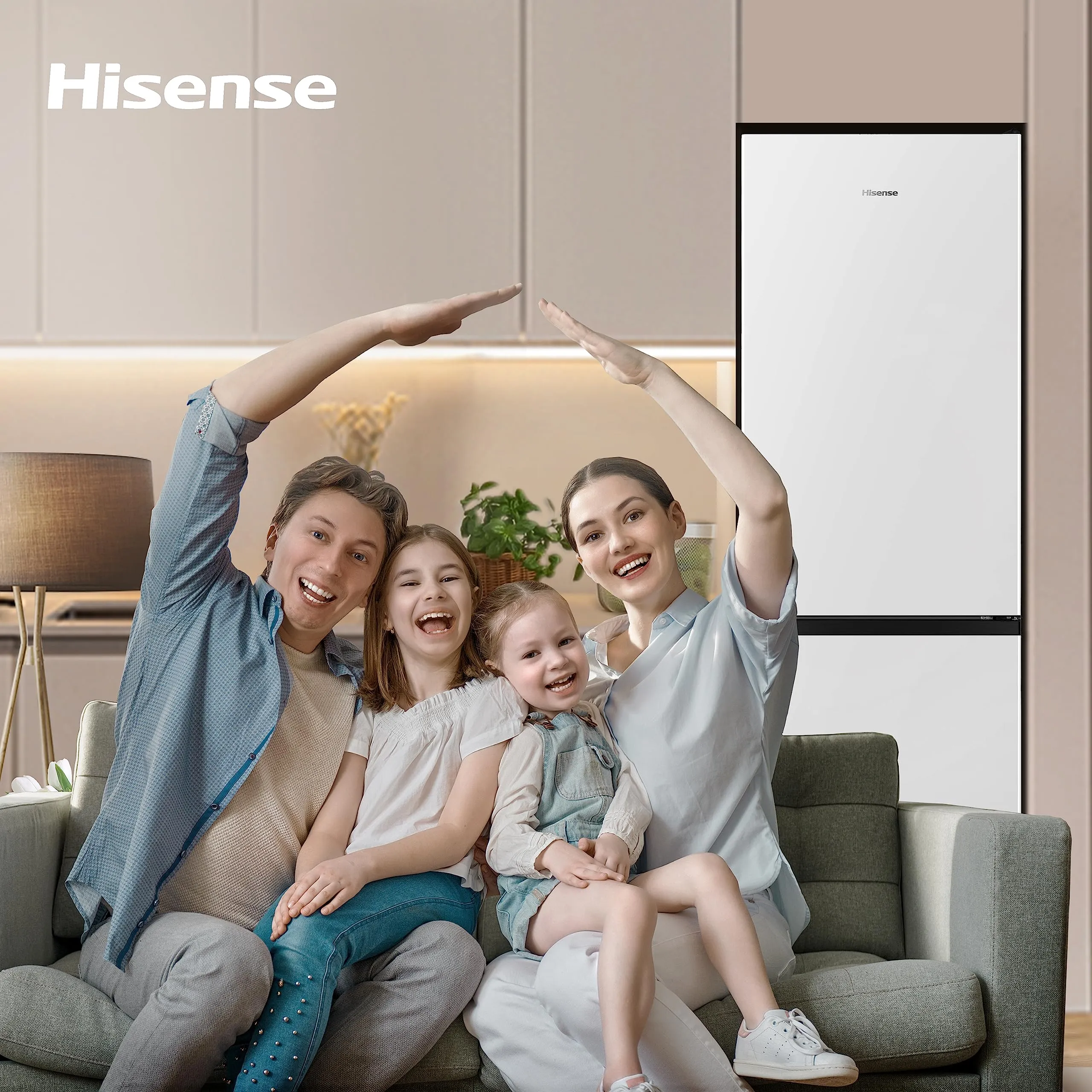 Hisense RB390N4AWE Frigorifero Combinato Total No Frost, 186 cm, 304 Litri, Bianco - immagine 7