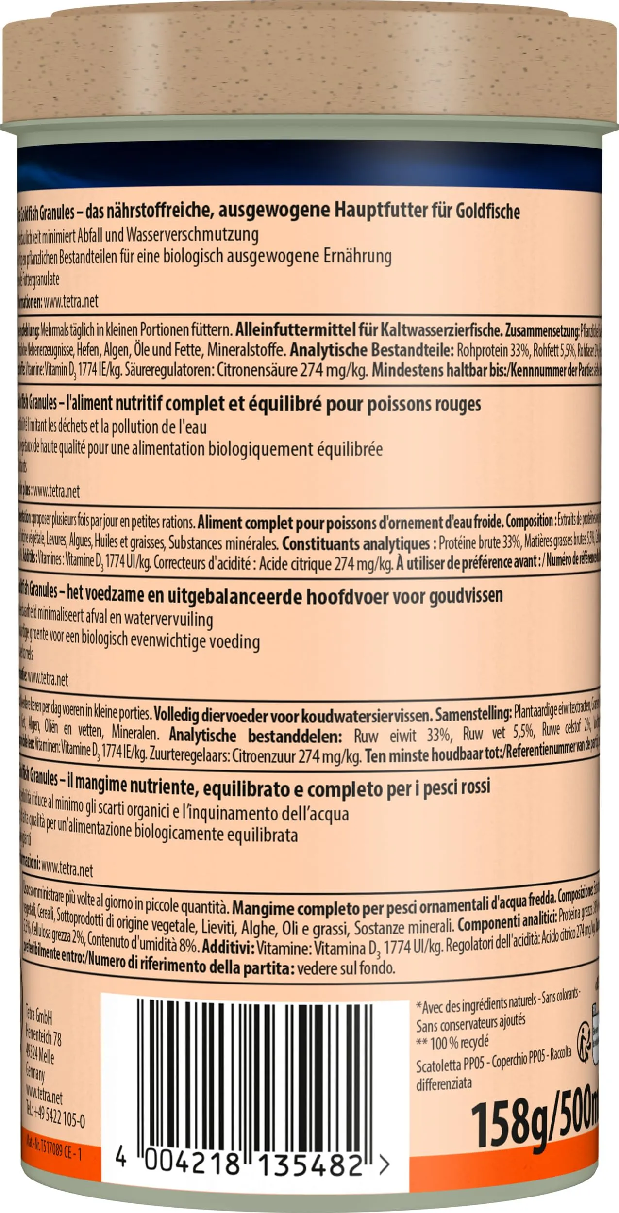 Tetra Goldfish Granules for Goldfish and Coldwater Fish, 500 ml - immagine 11