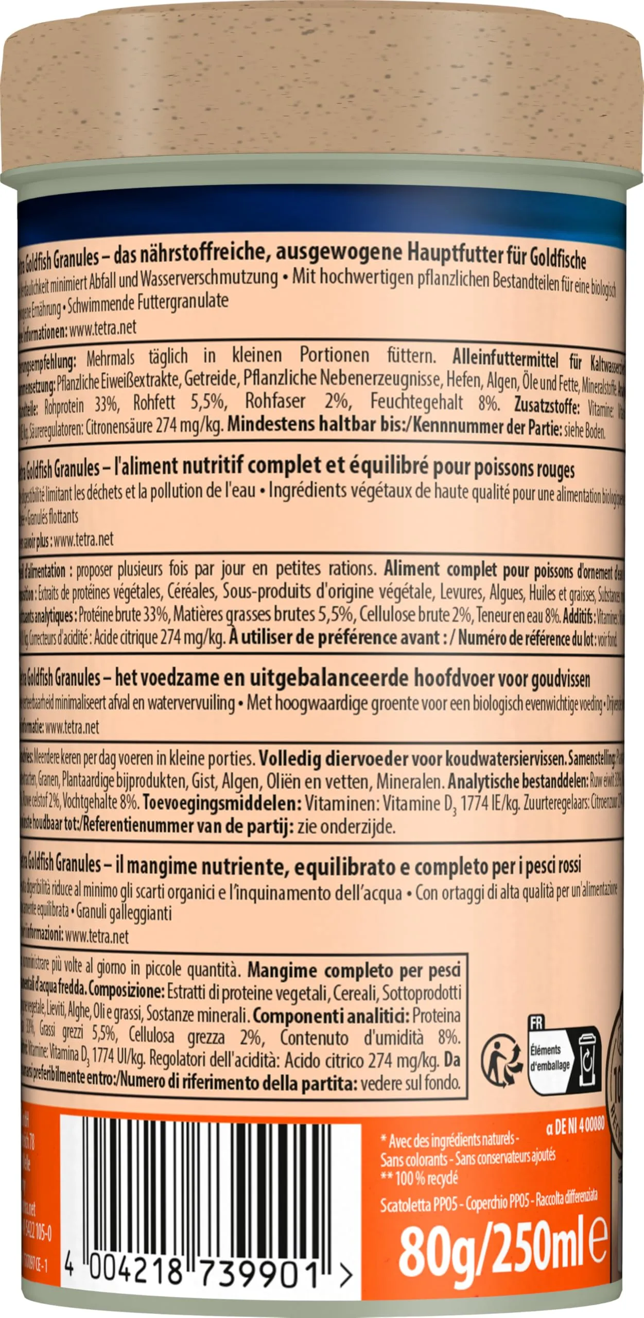 Tetra Goldfish Granules Floating Fish Food, 250 ml - immagine 11