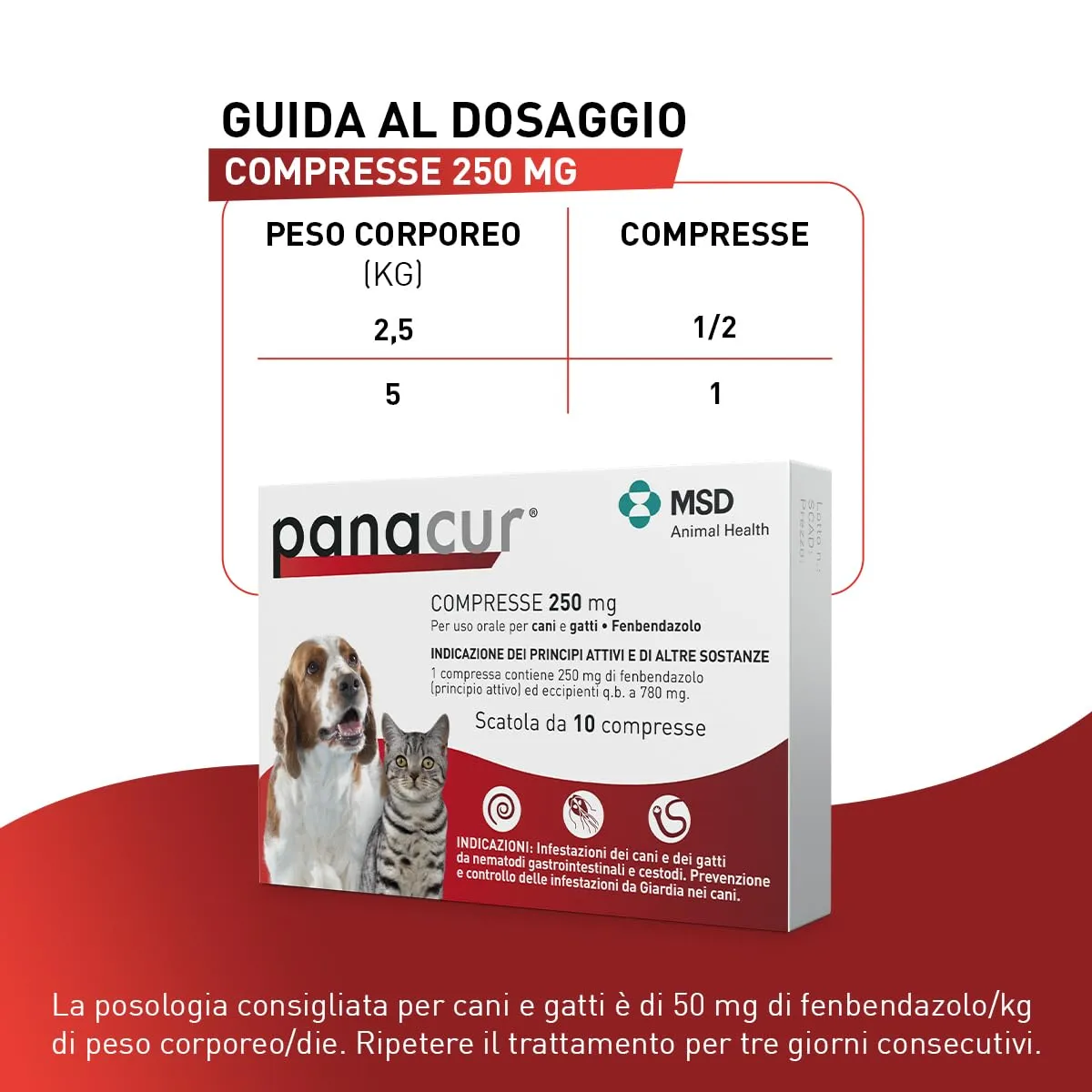Panacur Compresse 250mg per Cani e Gatti - immagine 6