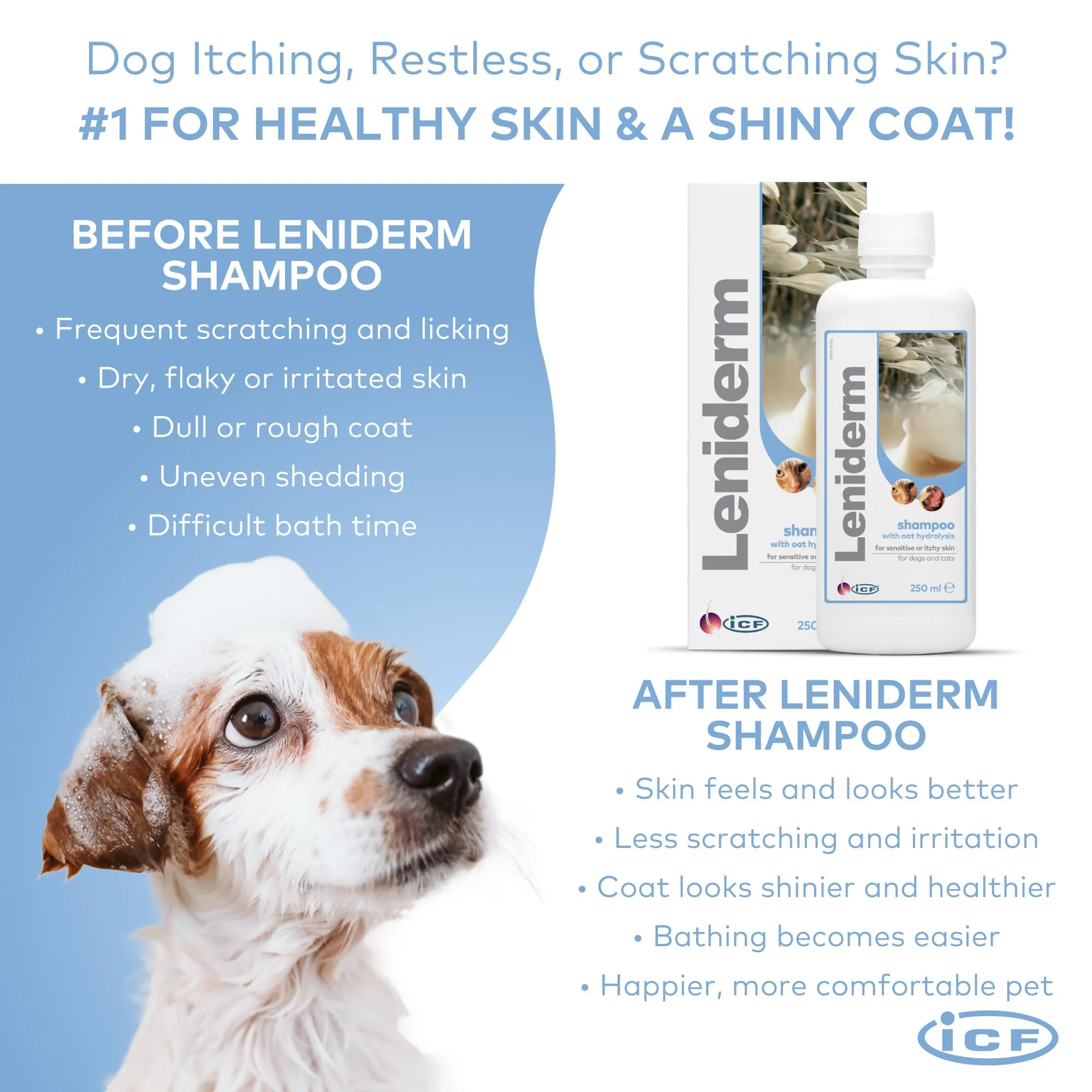 ICF Leniderm Shampoo per cani e gatti con infuso di avena, 250 ml - immagine 7