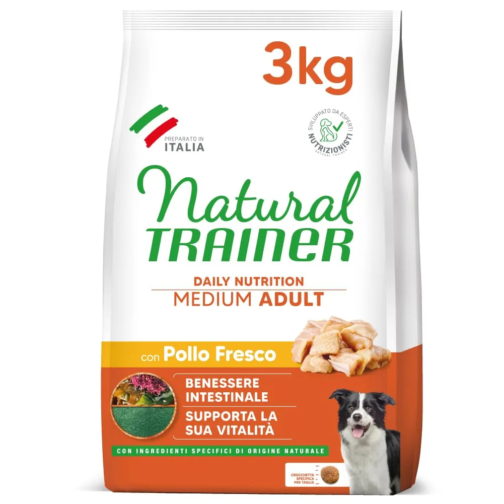 Trainer Natural Cibo per Cani Medium Adult, Pollo, 3 kg - immagine 1