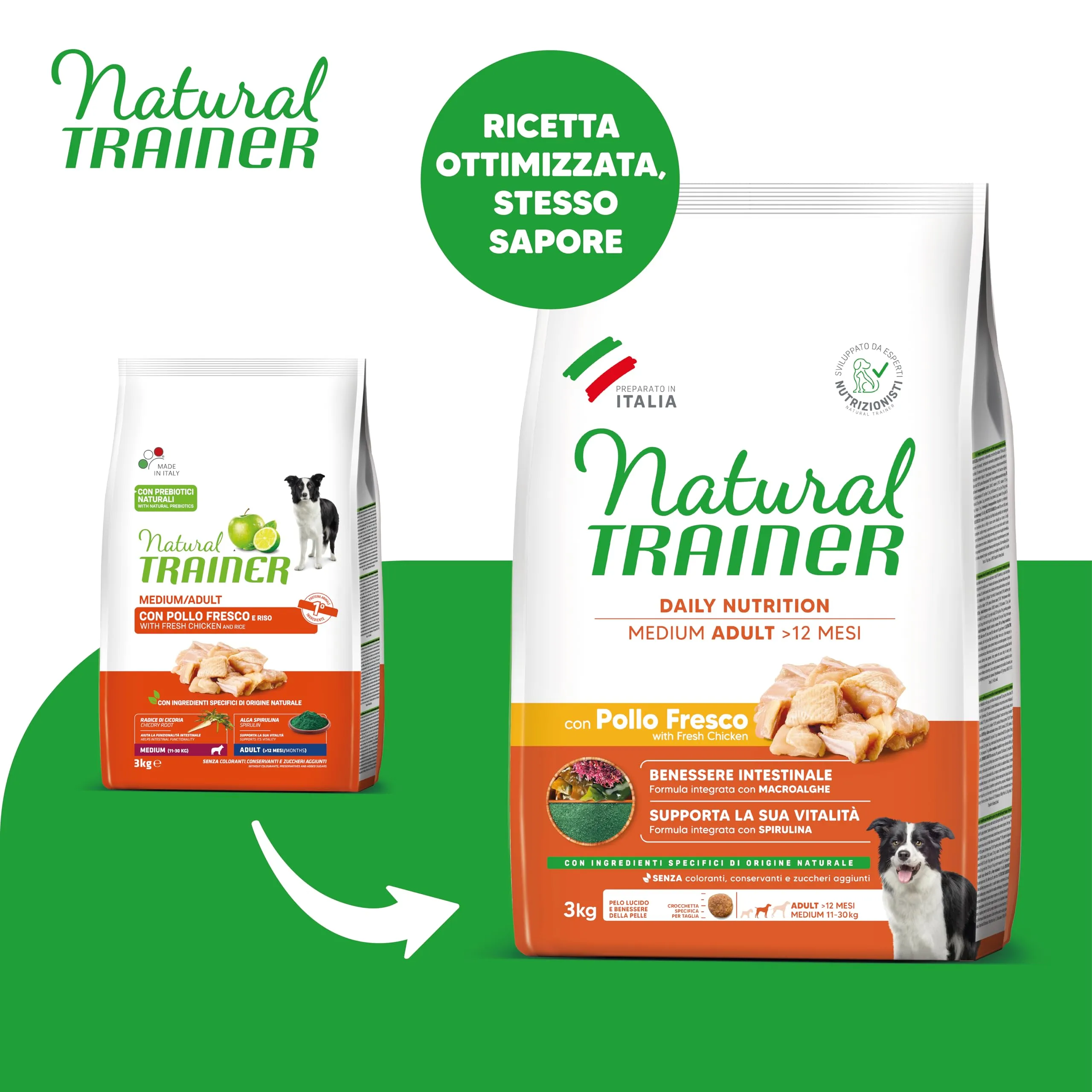 Trainer Natural Cibo per Cani Medium Adult, Pollo, 3 kg - immagine 2