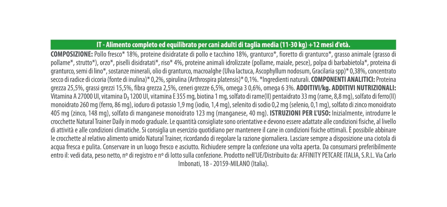 Trainer Natural Cibo per Cani Medium Adult, Pollo, 3 kg - immagine 4