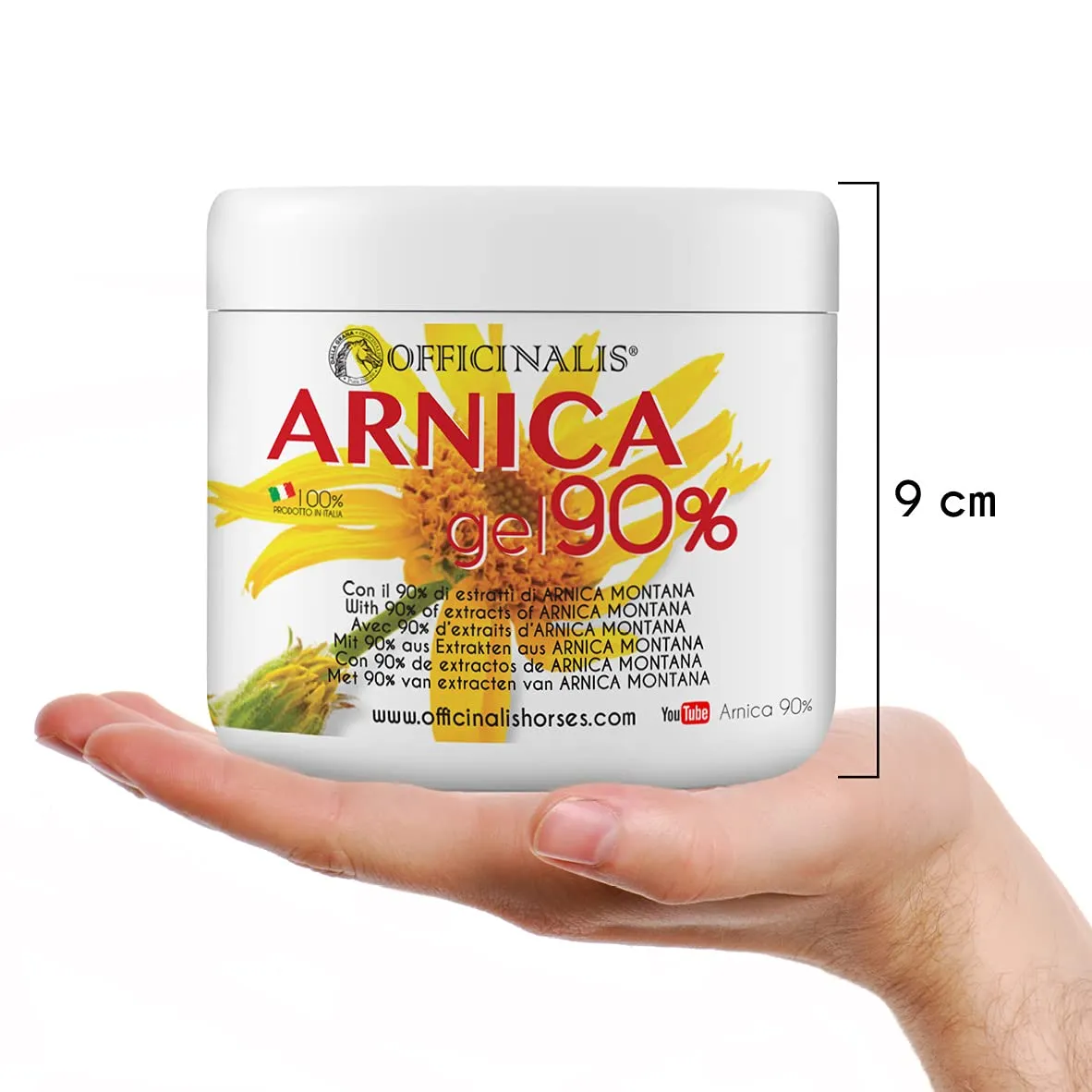 OFFICINALIS FOR HORSES Arnica Gel 90%, Massage for Muscles and Joints, 500 ml - immagine 3