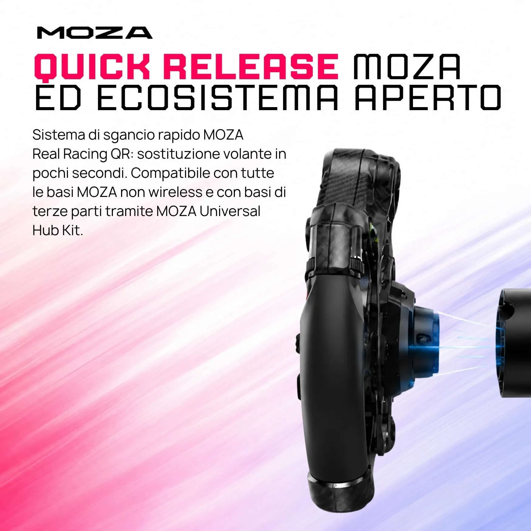 MOZA KS Volante Formula GT 300 mm per Simulatore di Guida PC, Fibra di Carbonio, Pulsanti RGB Programmabili, Palette Magnetiche Hall con Doppia Frizione, Rosa - immagine 5