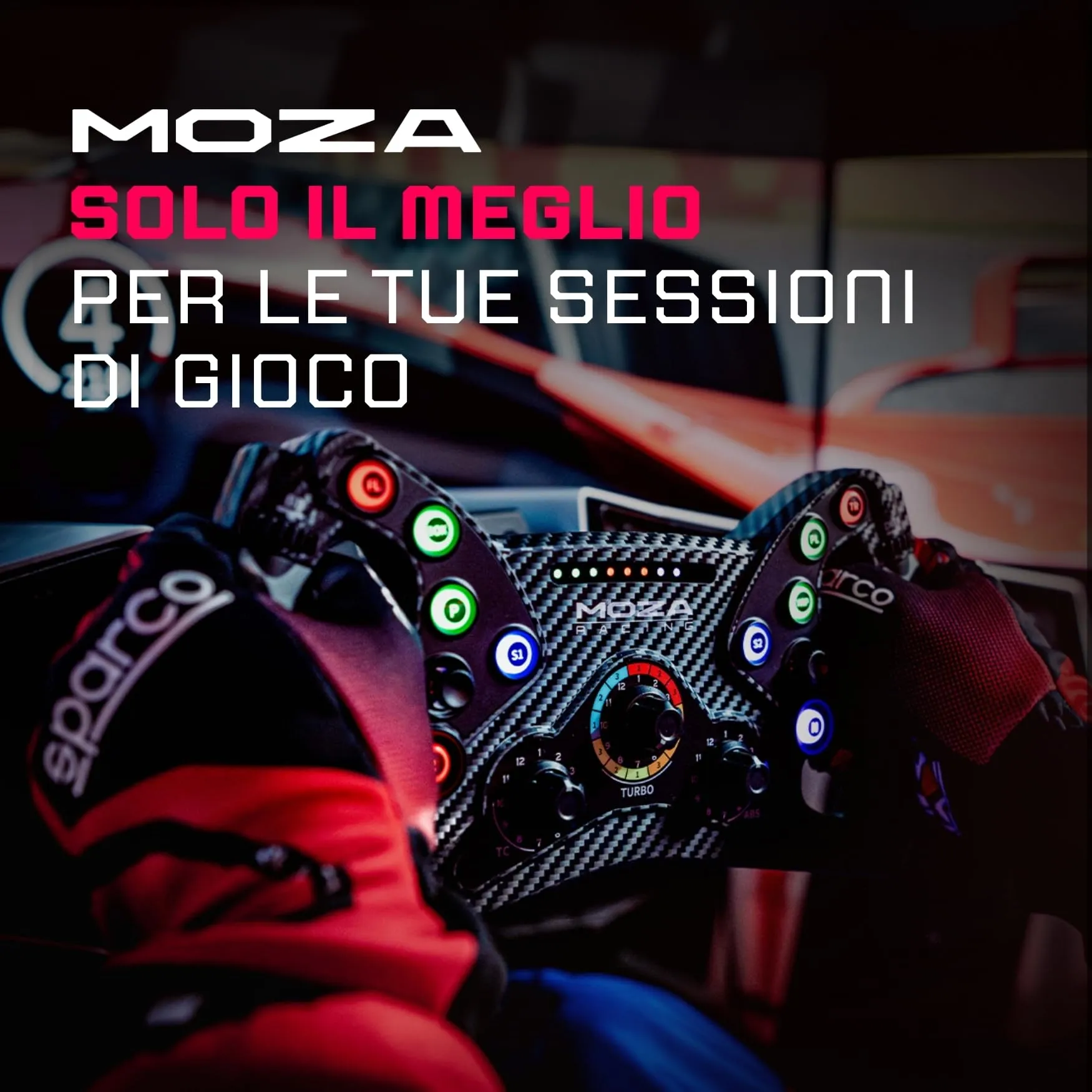 MOZA KS Volante Formula GT 300 mm per Simulatore di Guida PC, Fibra di Carbonio, Pulsanti RGB Programmabili, Palette Magnetiche Hall con Doppia Frizione, Rosa - immagine 7