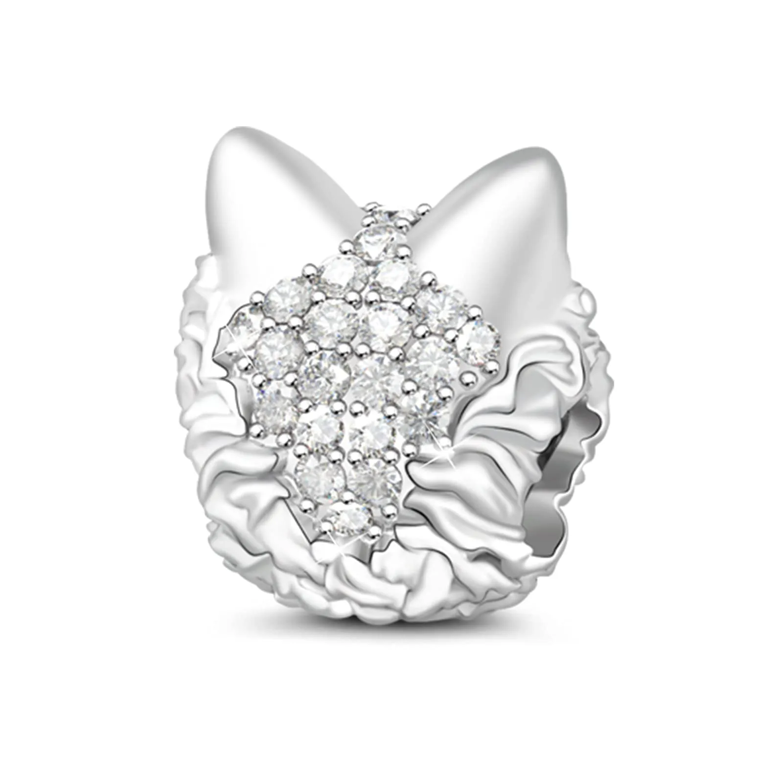 GNOCE Charm Lupo in Argento S925 con Zirconi per Bracciali e Collana - immagine 8