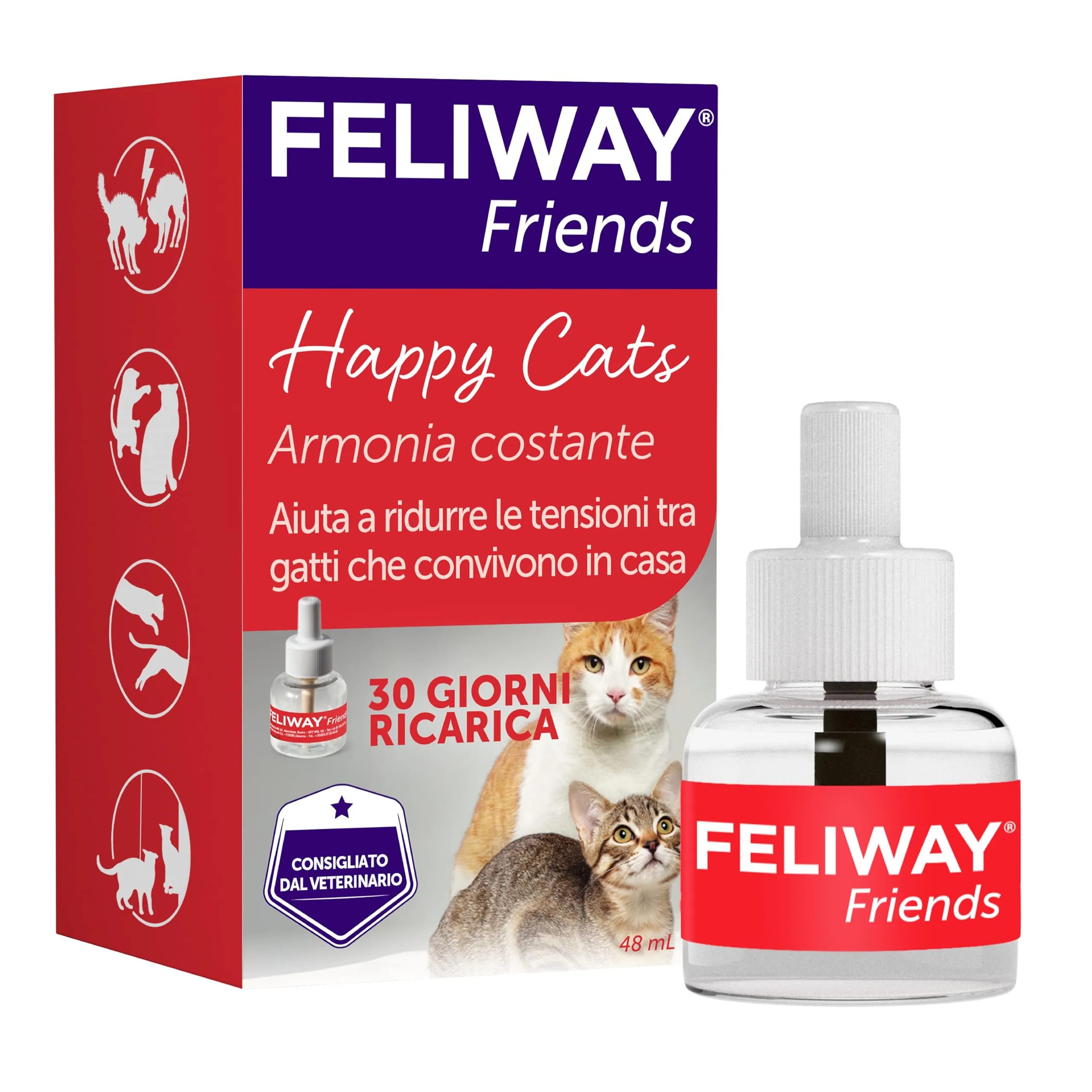 Feliway Friends Ricarica Diffusore di Feromoni Calmanti per Gatti 48ml - immagine 1
