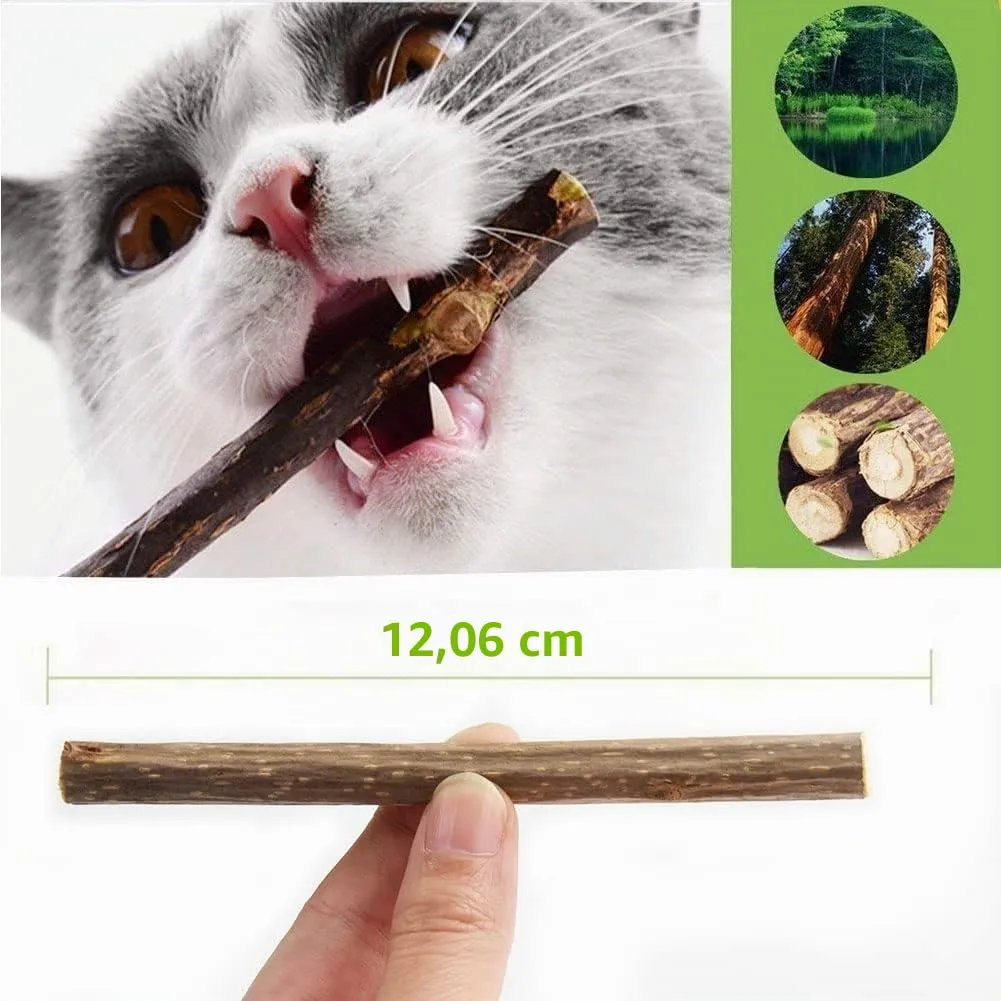 Aidiya Bastoncini di Erba Gatta Naturali Matatabi Silvervine per Gatti, 30 Pezzi - immagine 4