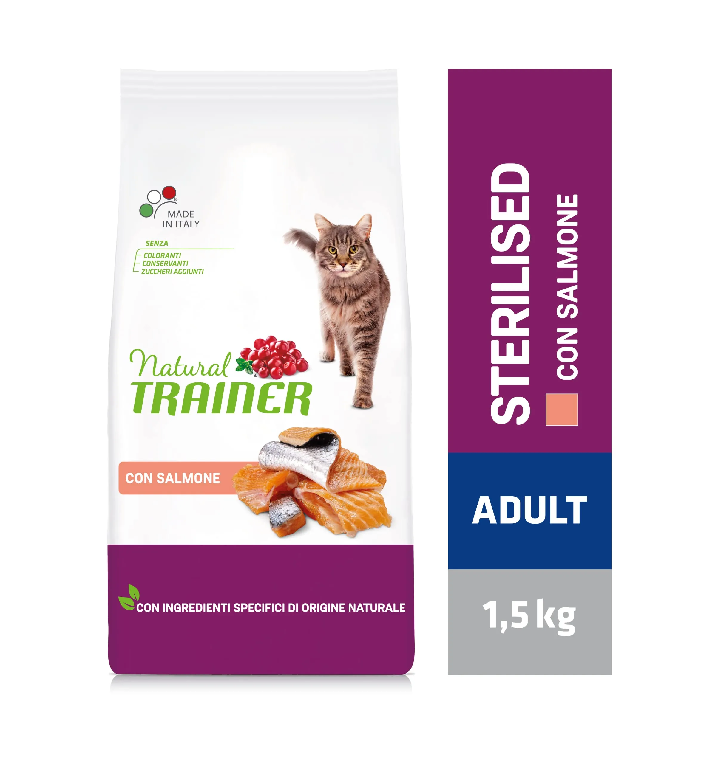 Trainer Cibo per Gatti Sterilizzati con Salmone, 1.5 kg - immagine 2