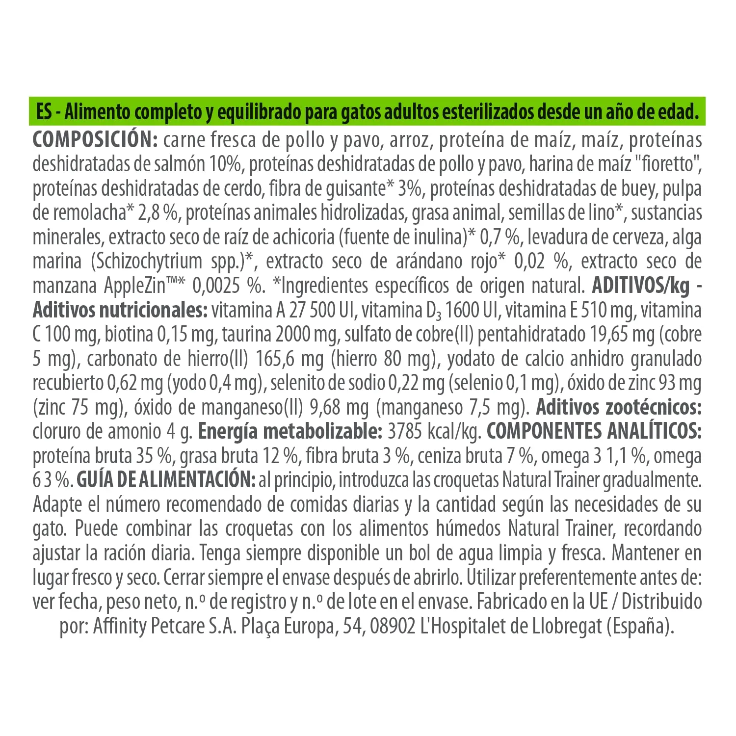 Trainer Cibo per Gatti Sterilizzati con Salmone, 1.5 kg - immagine 6