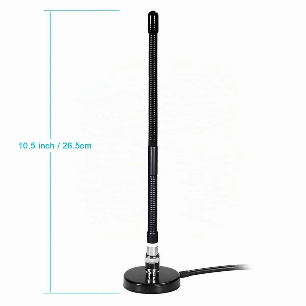 Bingfu Antenna CB Veicolare 27 MHz Frusta Flessibile con Connettore BNC e PL259 - immagine 3