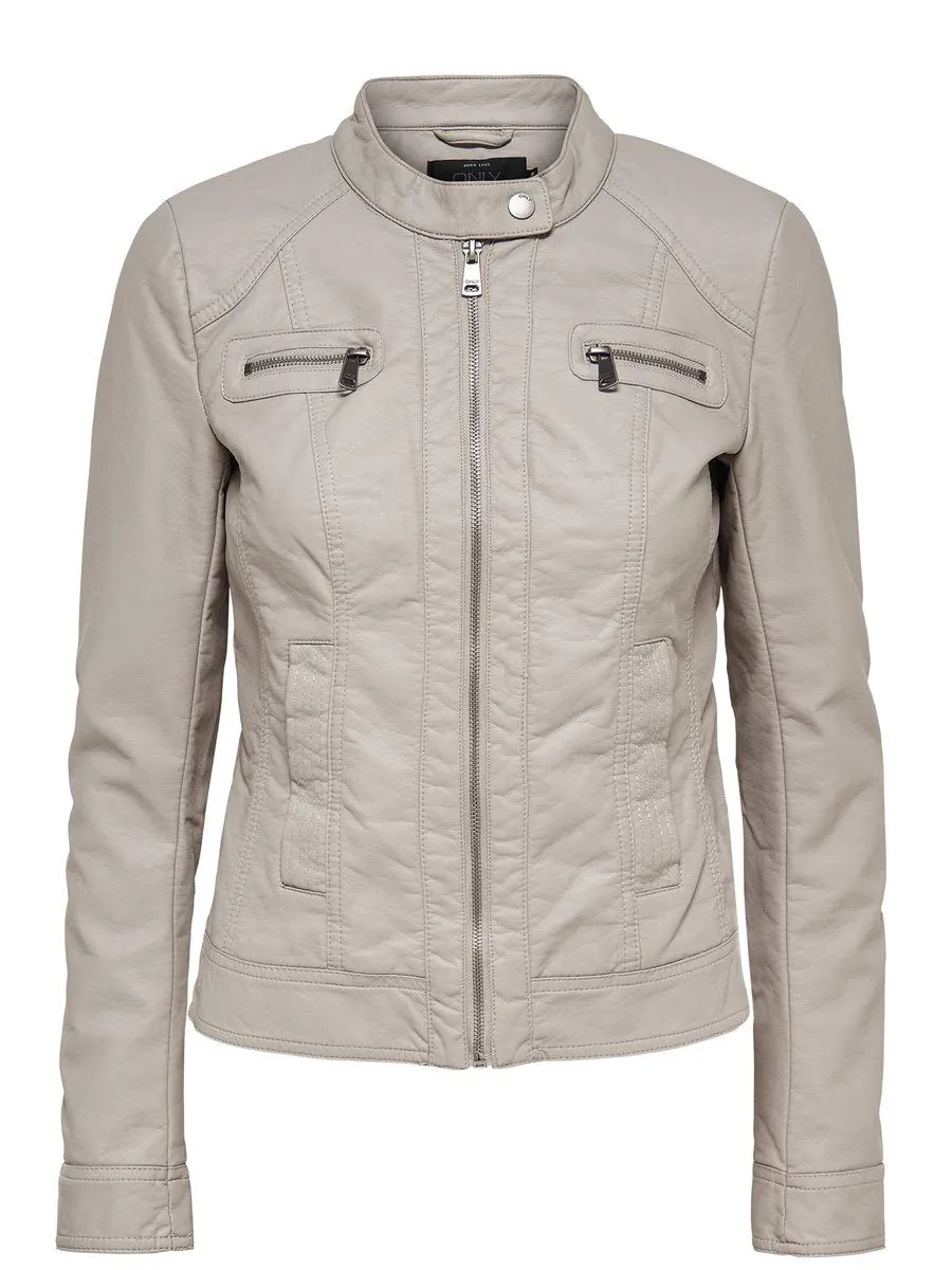 ONLY Bandit PU Biker Jacket, Nero, 38 - immagine 10