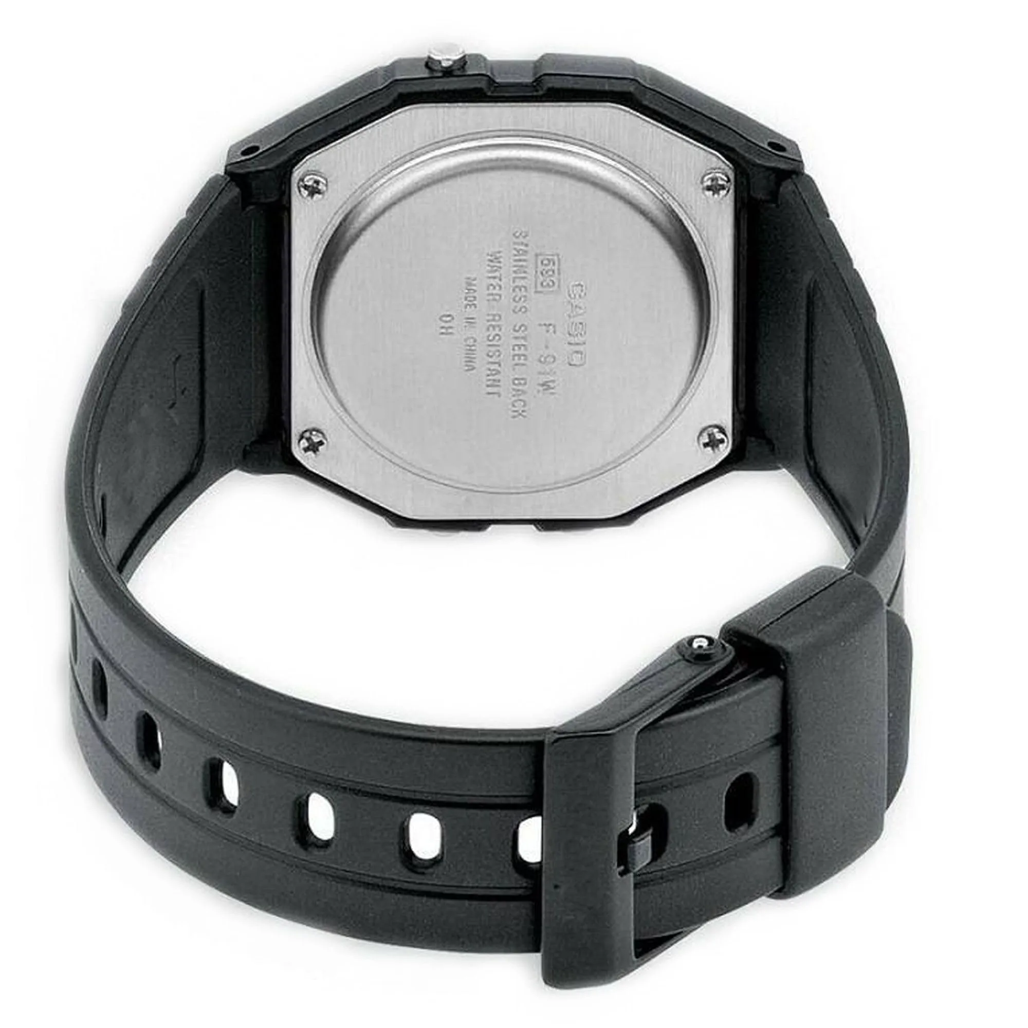 Diloy Cinturino in Resina Grigio 18mm per Casio F-91 F-91W F-105 F-106W 283P4 - immagine 4