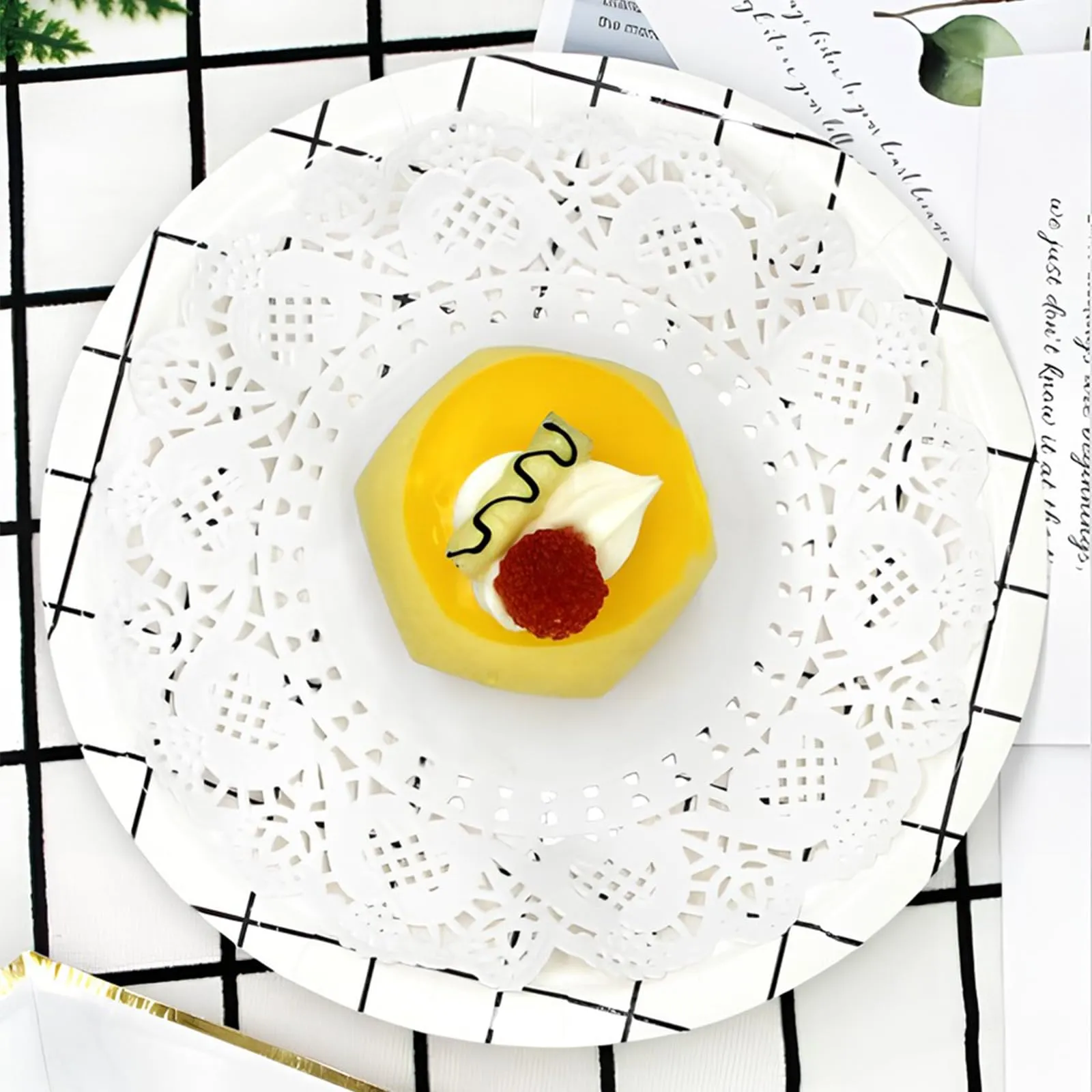 Rieoany Centrini Monouso in Carta Pizzo, 25 cm, 100 Pezzi - immagine 5