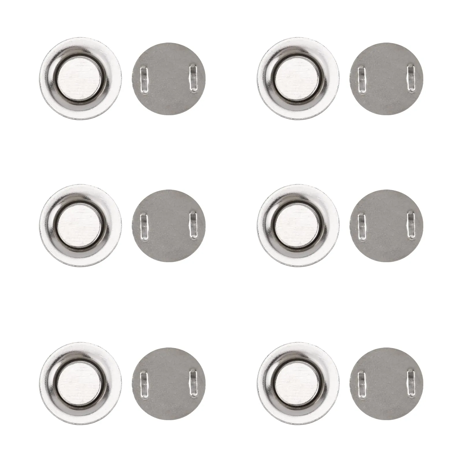 Goktvai 6 Mini Adattatori Magnetici per Spille, Boutonnière, Corsage e Distintivi, Argento - immagine 1