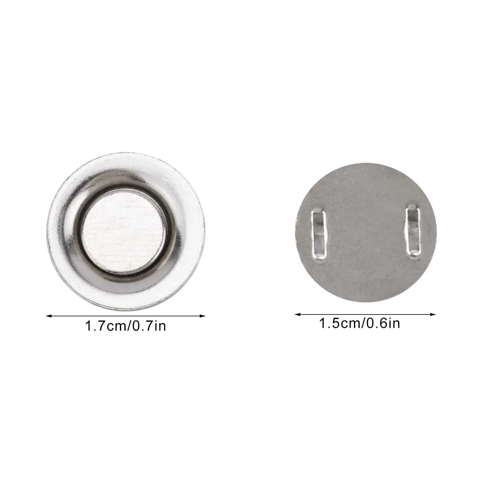 Goktvai 6 Mini Adattatori Magnetici per Spille, Boutonnière, Corsage e Distintivi, Argento - immagine 2