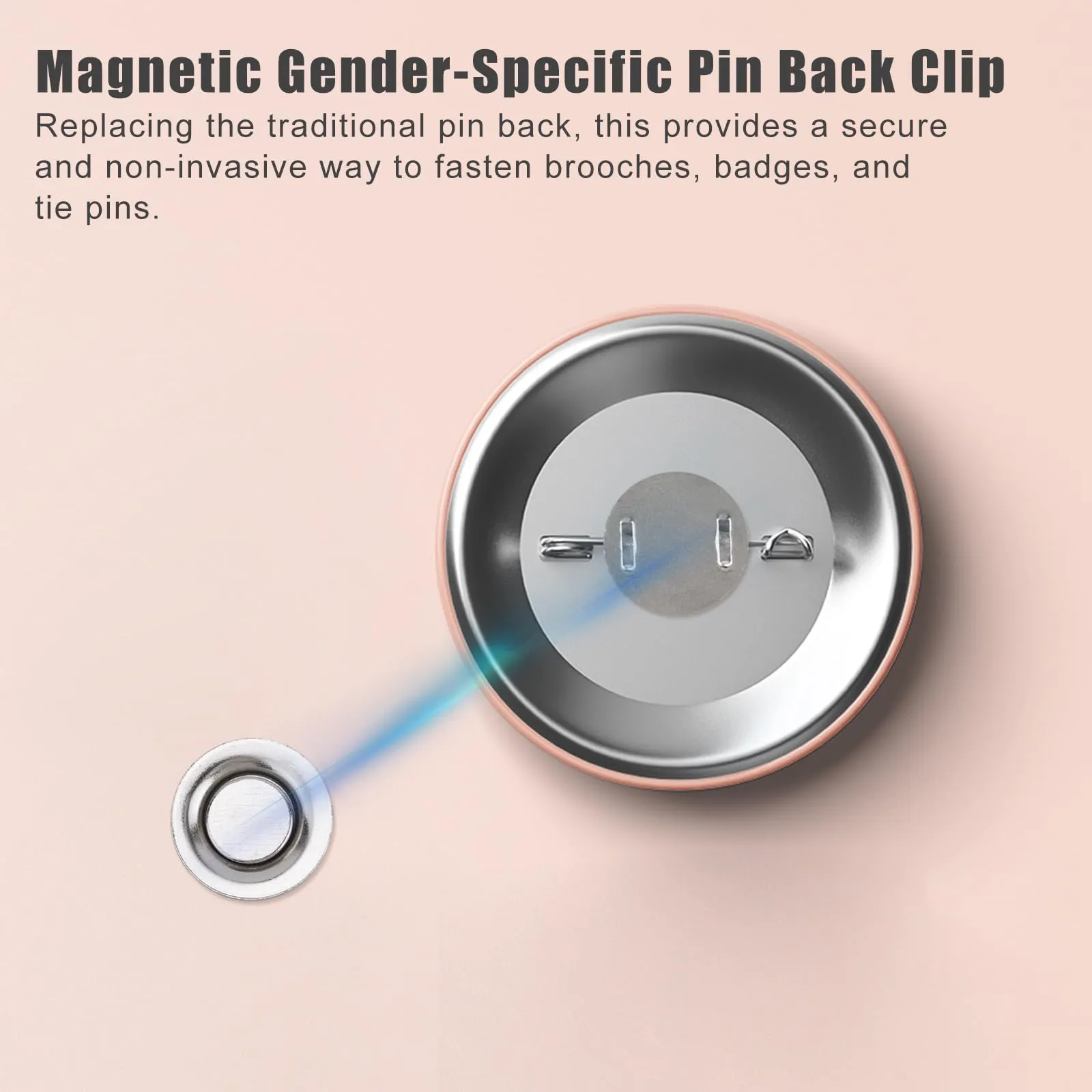 Goktvai 6 Mini Adattatori Magnetici per Spille, Boutonnière, Corsage e Distintivi, Argento - immagine 5