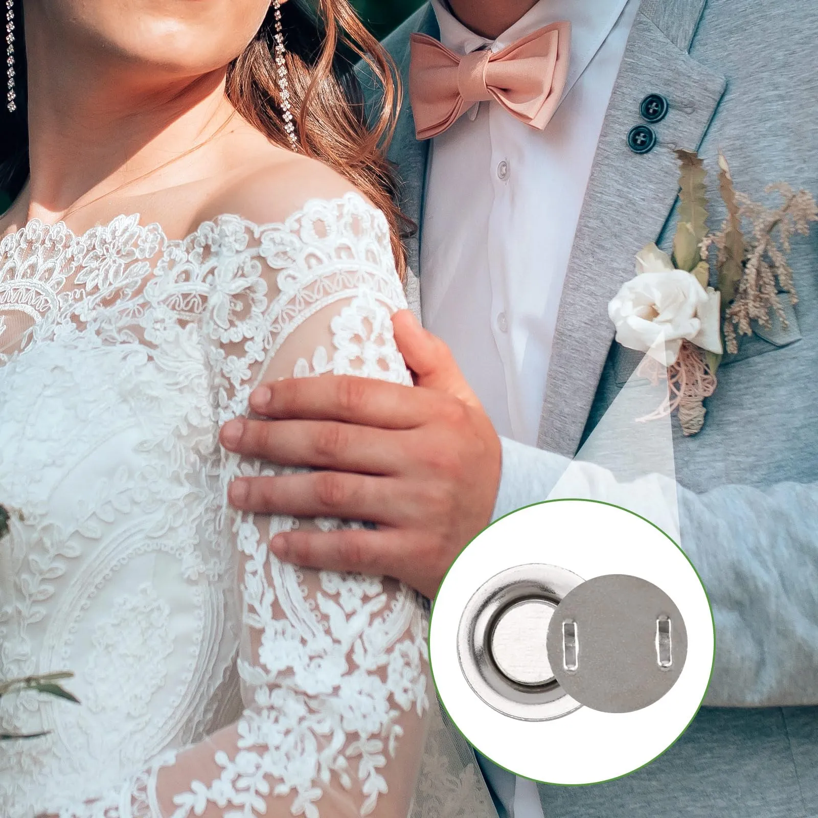 Goktvai 6 Mini Adattatori Magnetici per Spille, Boutonnière, Corsage e Distintivi, Argento - immagine 6