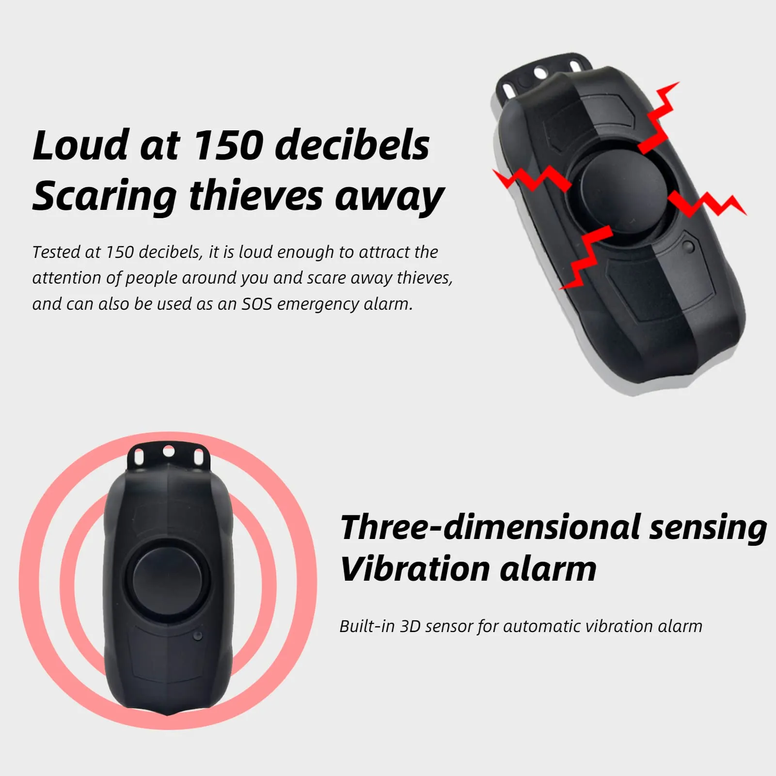 FOLOSAFENAR Allarme Antifurto Wireless 150dB per Scooter Elettrico, Moto, Biciclette, Porte e Finestre - immagine 2