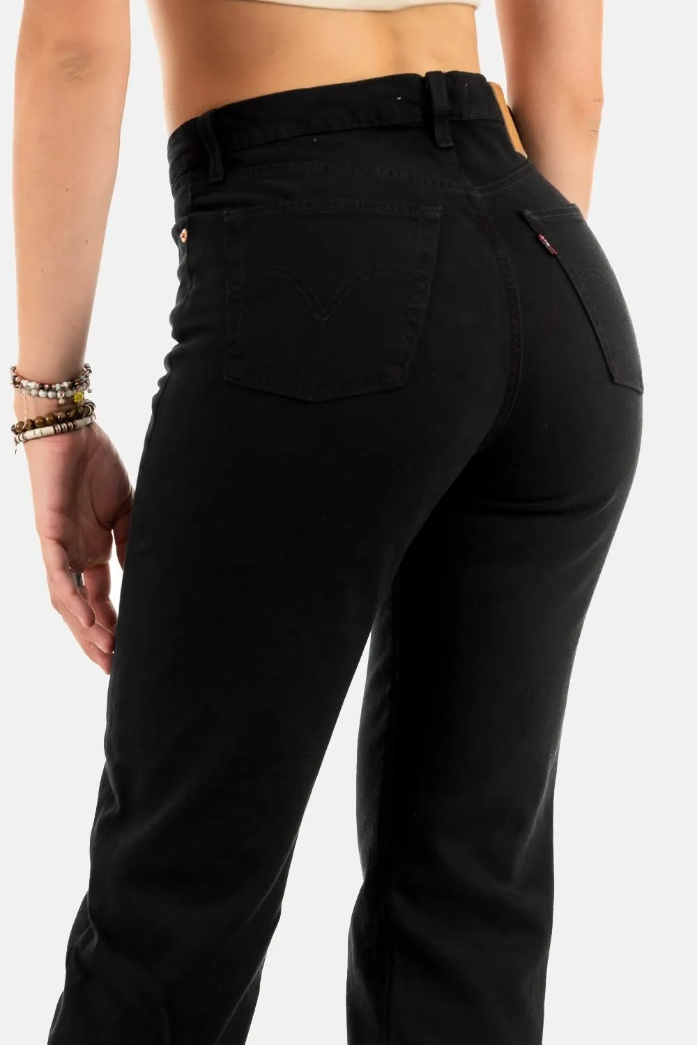 Levi's Ribcage Straight Ankle Jeans - Black Heart, 28W / 29L - immagine 5