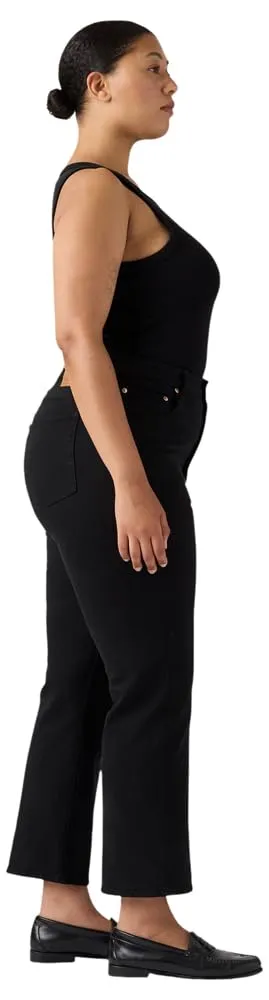 Levi's Ribcage Straight Ankle Jeans - Black Heart, 28W / 29L - immagine 6