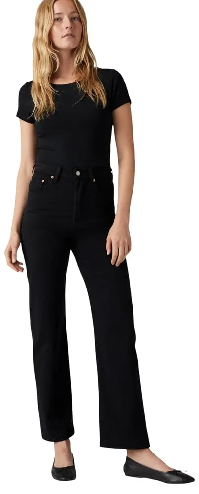 Levi's Ribcage Straight Ankle Jeans - Black Heart, 28W / 29L - immagine 7