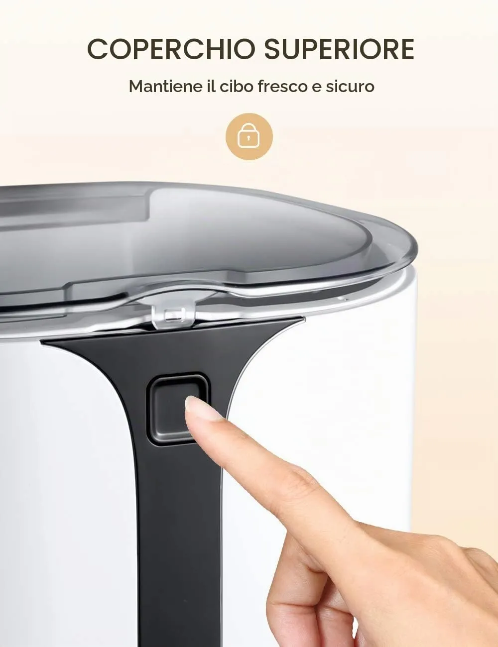 Faroro Distributore Automatico Cibo per Gatti e Cani 7L, Dispenser con Timer e Registrazione Vocale, Grigio - immagine 5