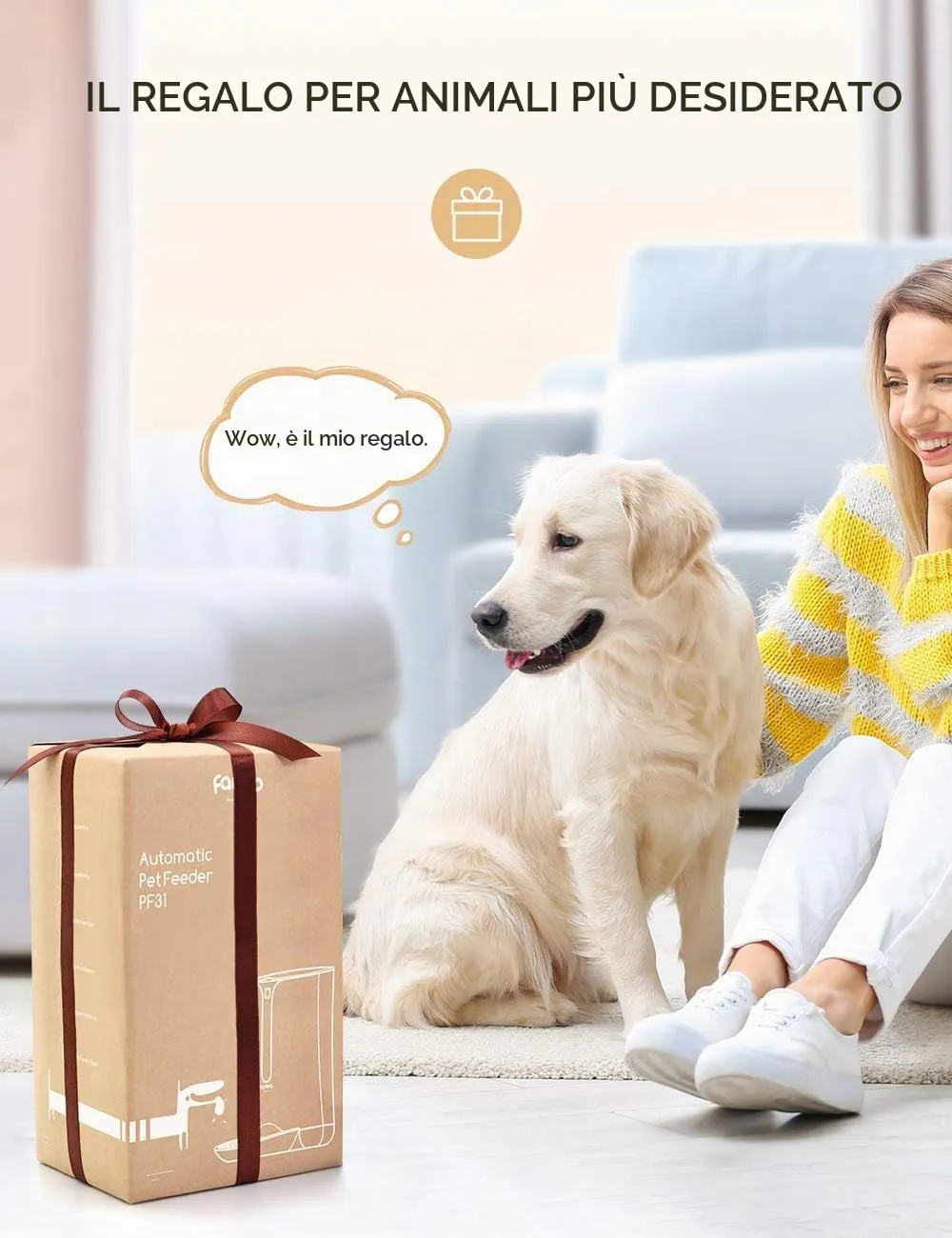 Faroro Distributore Automatico Cibo per Gatti e Cani 7L, Dispenser con Timer e Registrazione Vocale, Grigio - immagine 7