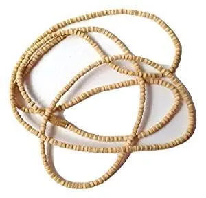 Yuktha Eternals Jagannath Tulsi Single Strand Round Bead Kanthi Mala Necklace, 43.18 cm, Multicolore - immagine 2