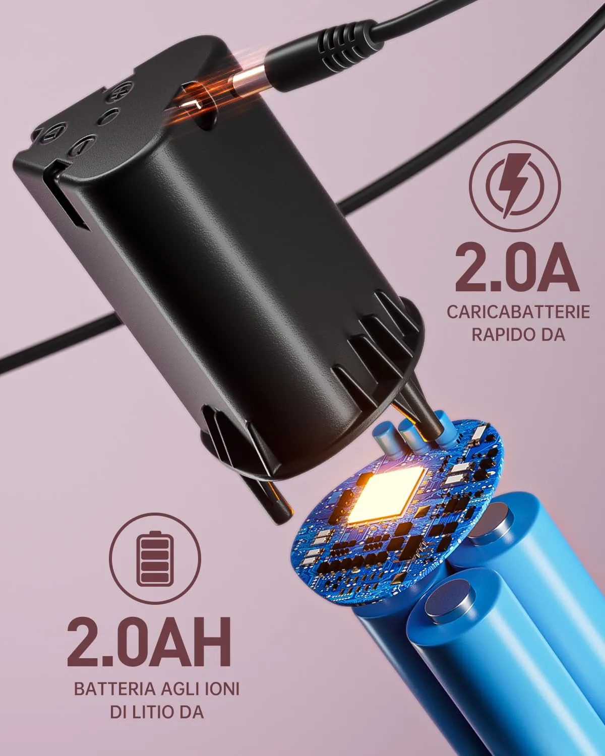 FAHEFANA Trapano Avvitatore a Batteria 12V, Rosa, 25Nm, 2.0Ah, 18+1 Impostazioni Coppia, Mandrino 10mm, 15 Accessori - immagine 5