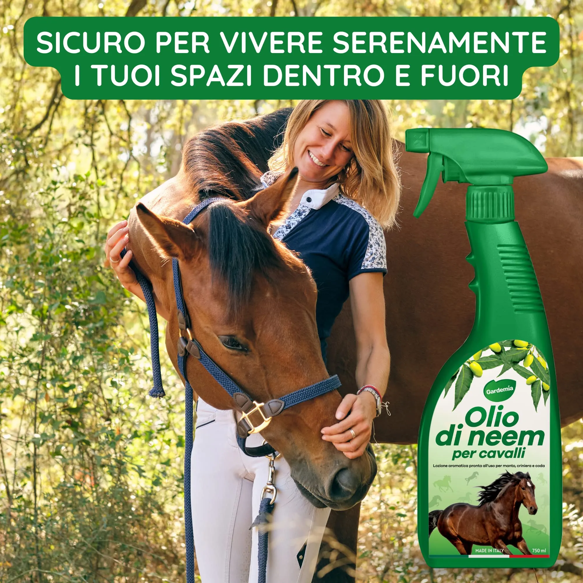 Gardemia Olio di Neem per Cavalli Spray 750ml con Geranio e Citronella - immagine 6