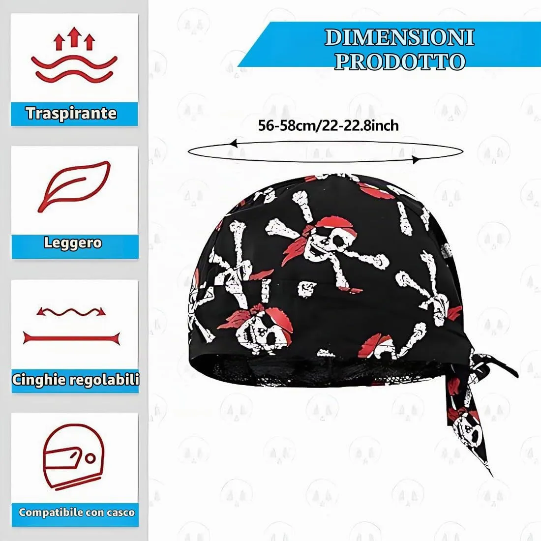 GILWUMO Bandana Sportiva Elastica per Uomini e Donne, Cappello da Bici Estivo con Asciugatura Rapida - immagine 2