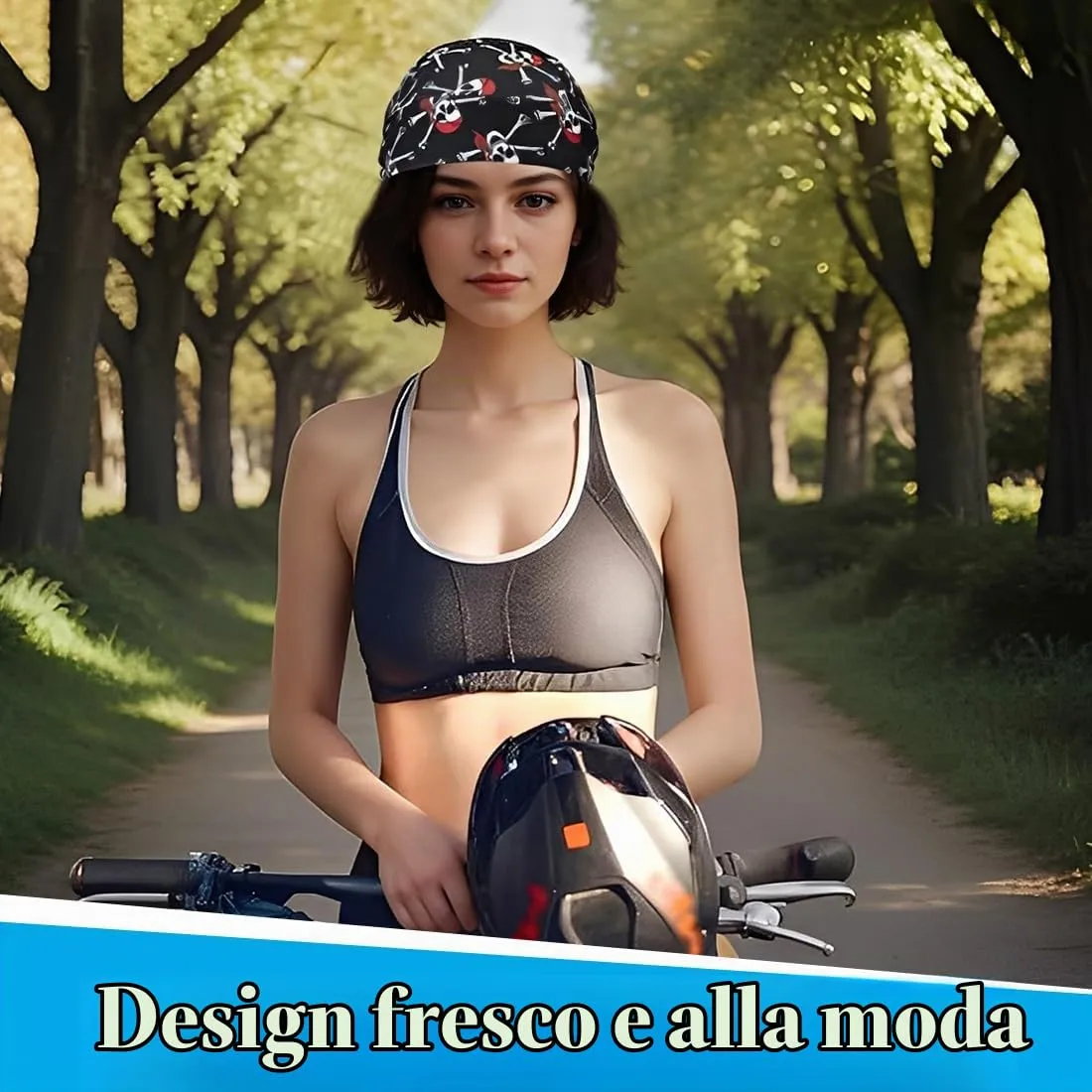 GILWUMO Bandana Sportiva Elastica per Uomini e Donne, Cappello da Bici Estivo con Asciugatura Rapida - immagine 6