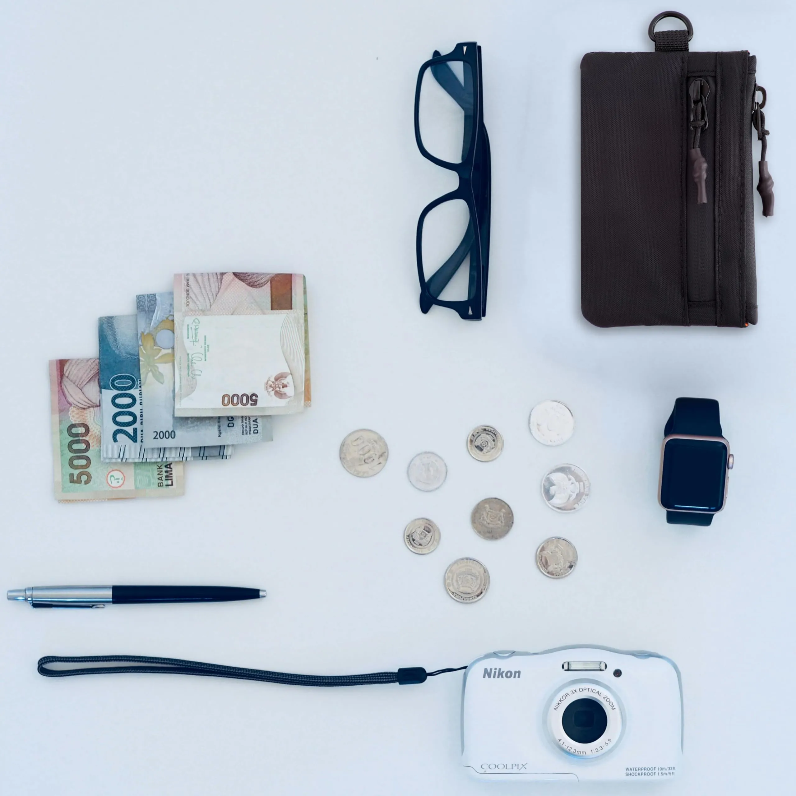 OW-Travel Portafoglio Uomo con Portamonete e Protezione RFID, Nero, Zip Pouch 13cm - immagine 4