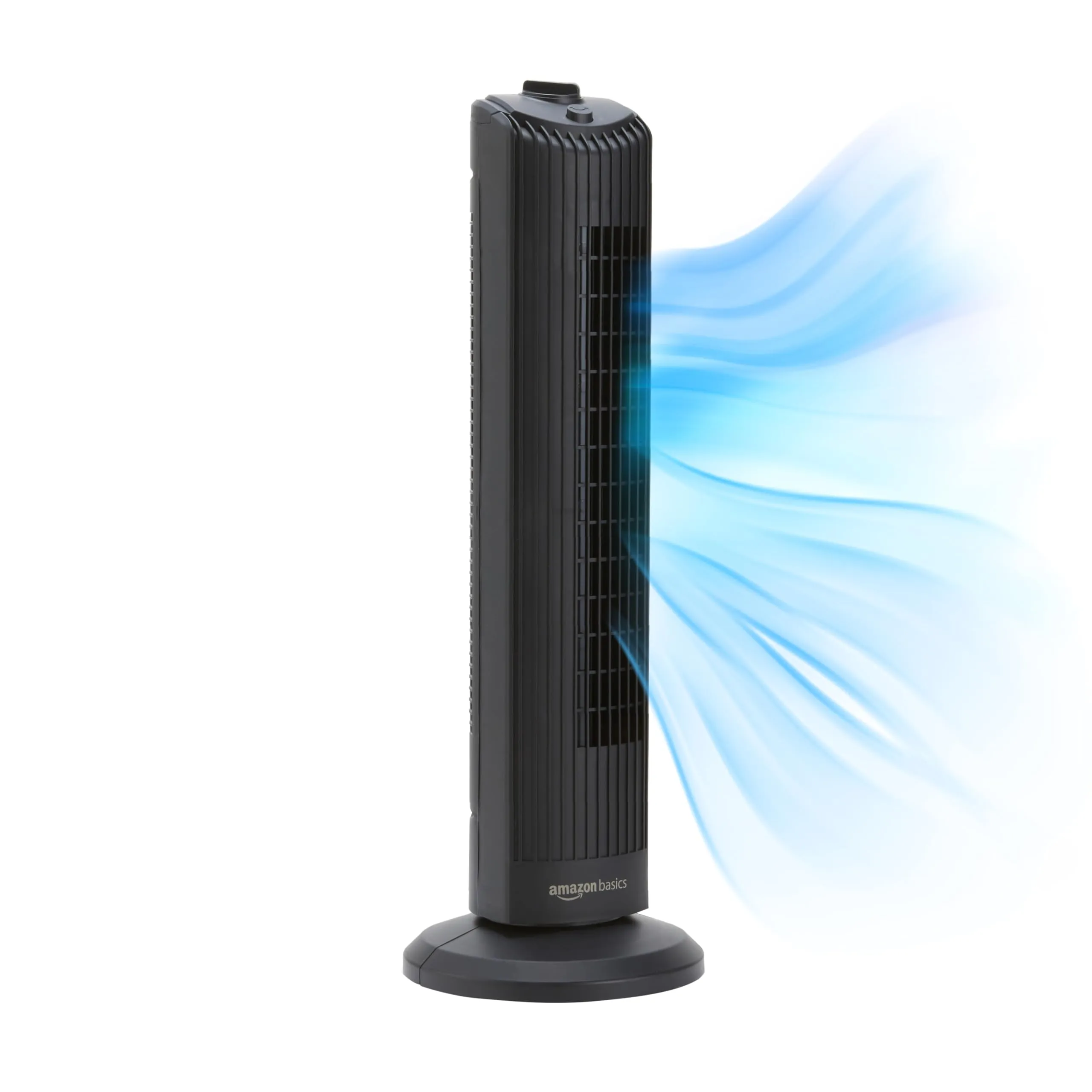 Amazon Basics Ventilatore a Torre Oscillante 71 cm, 3 Velocità, Nero Opaco, 35W - immagine 1