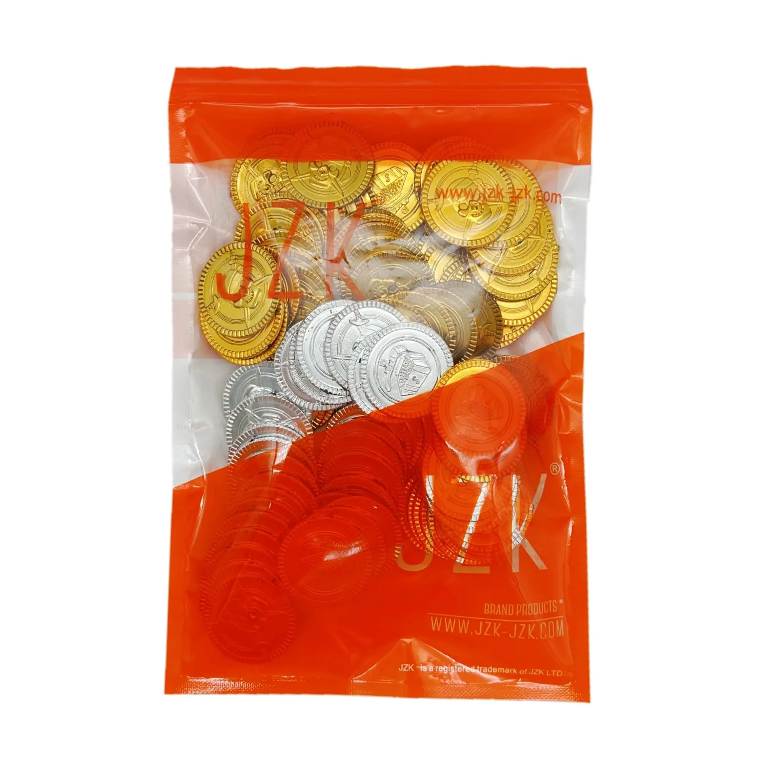 JZK 100 Monete di Plastica Oro e Argento per Caccia al Tesoro e Feste per Bambini - immagine 8