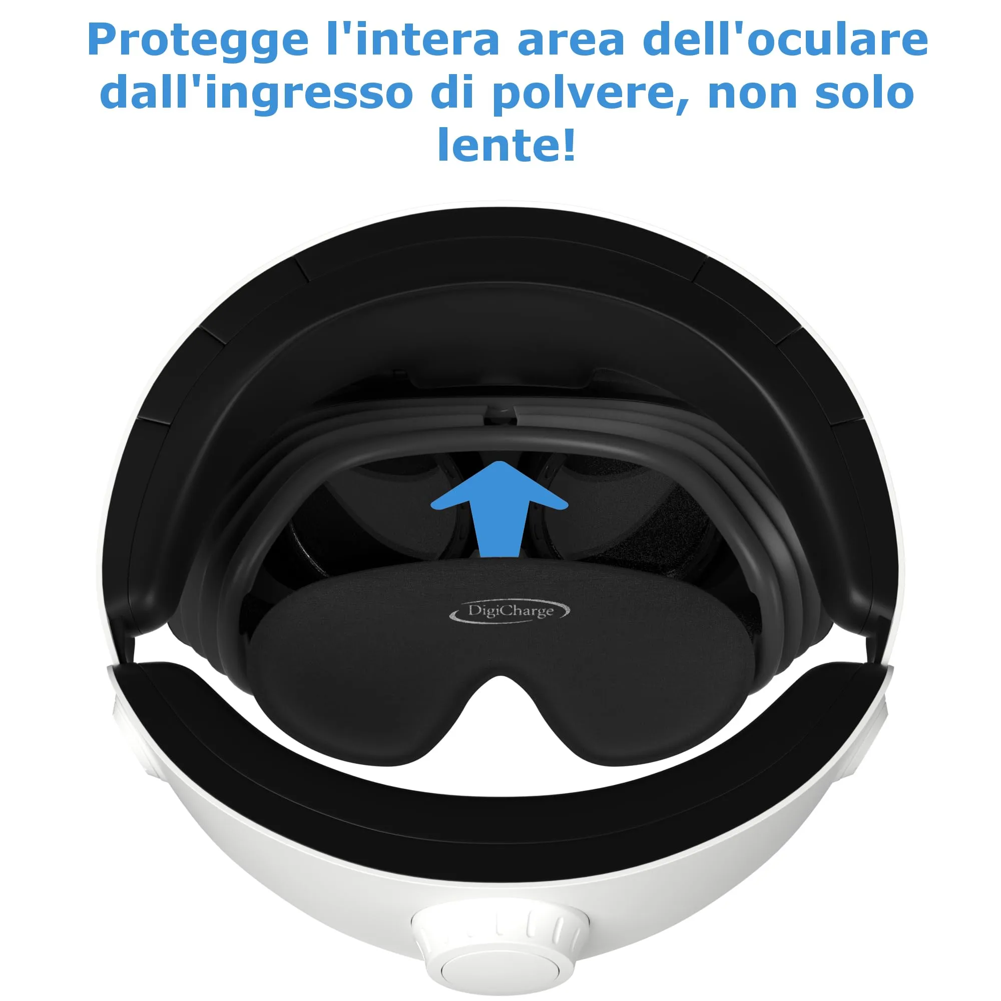 Digicharge Copriobiettivo per PS VR2, Protezione Antipolvere e Antigraffio, Schiuma 14 mm, Nero - immagine 4